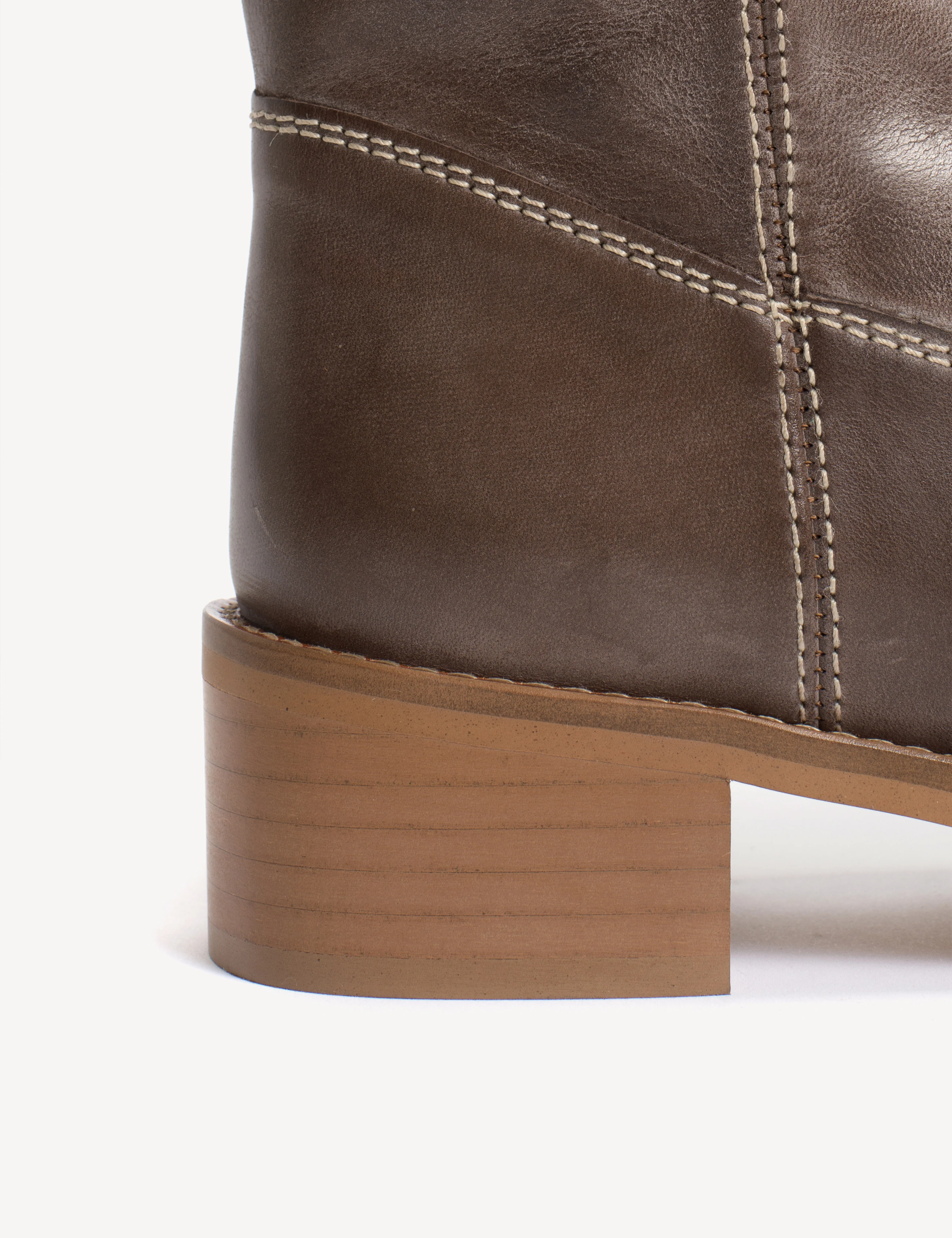 Ann Gaucho Boot In Dark Brown Escovado Leather - Image 6