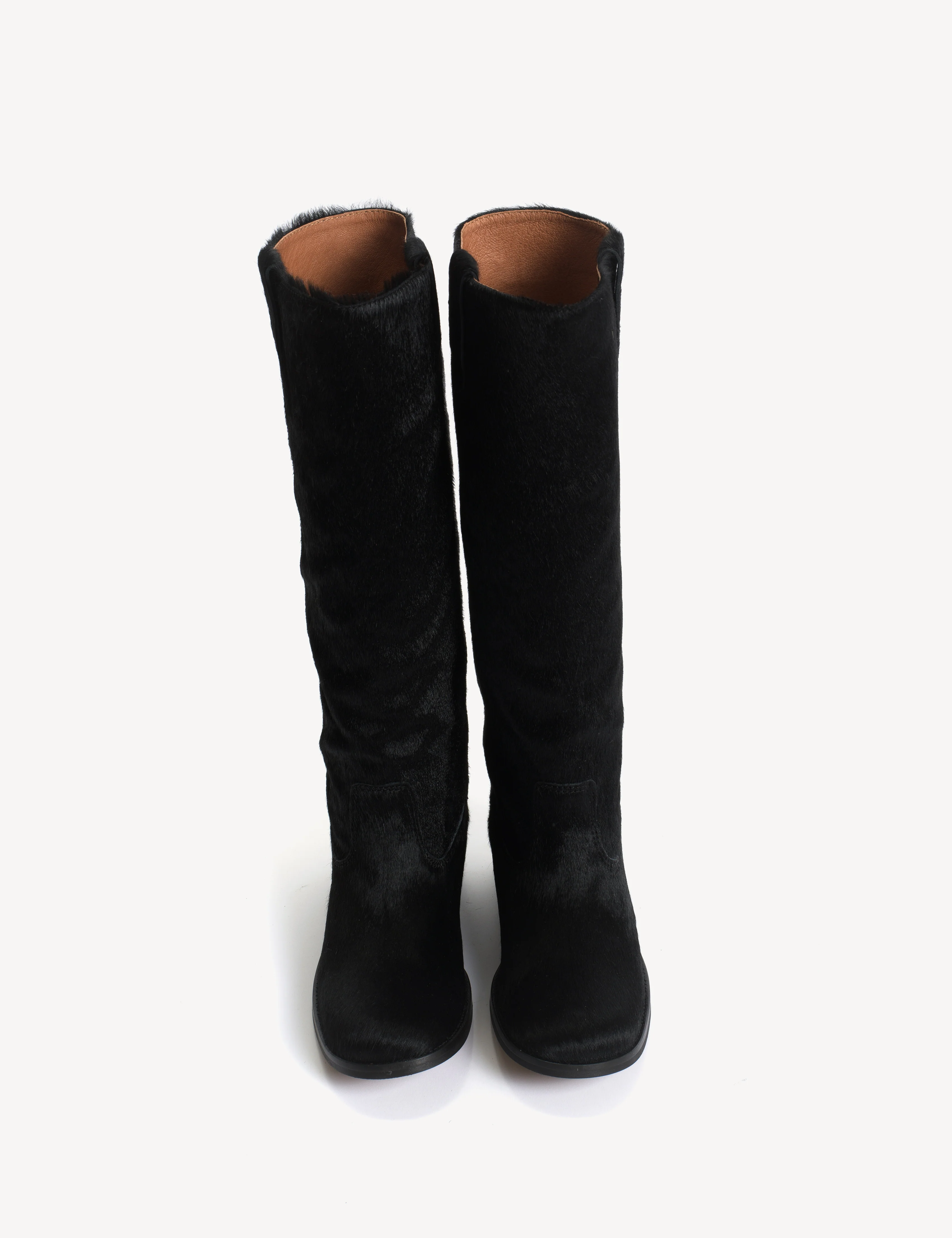 Ann Gaucho Boot In Black Cow Fur - Image 5