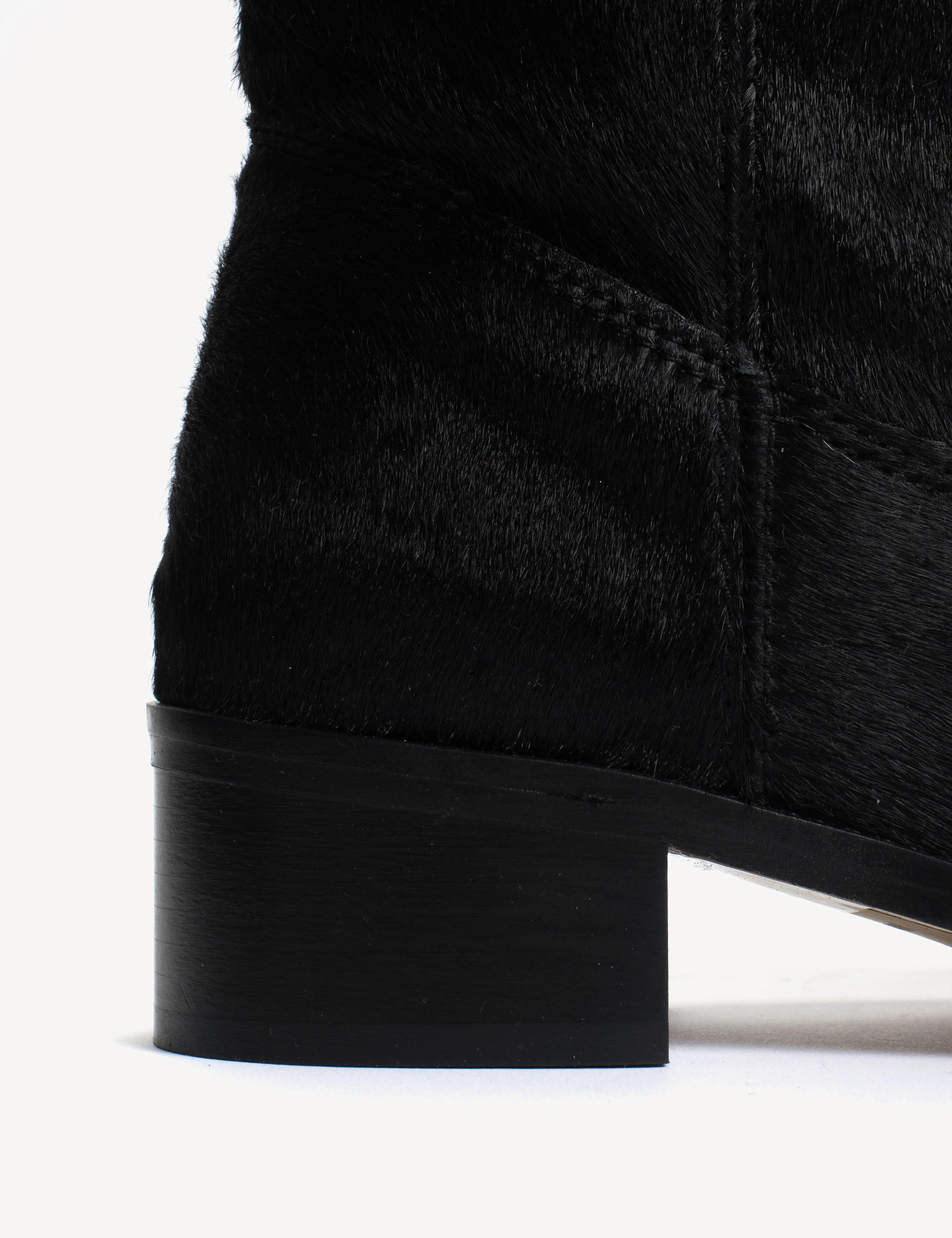 Ann Gaucho Boot In Black Cow Fur - Image 7