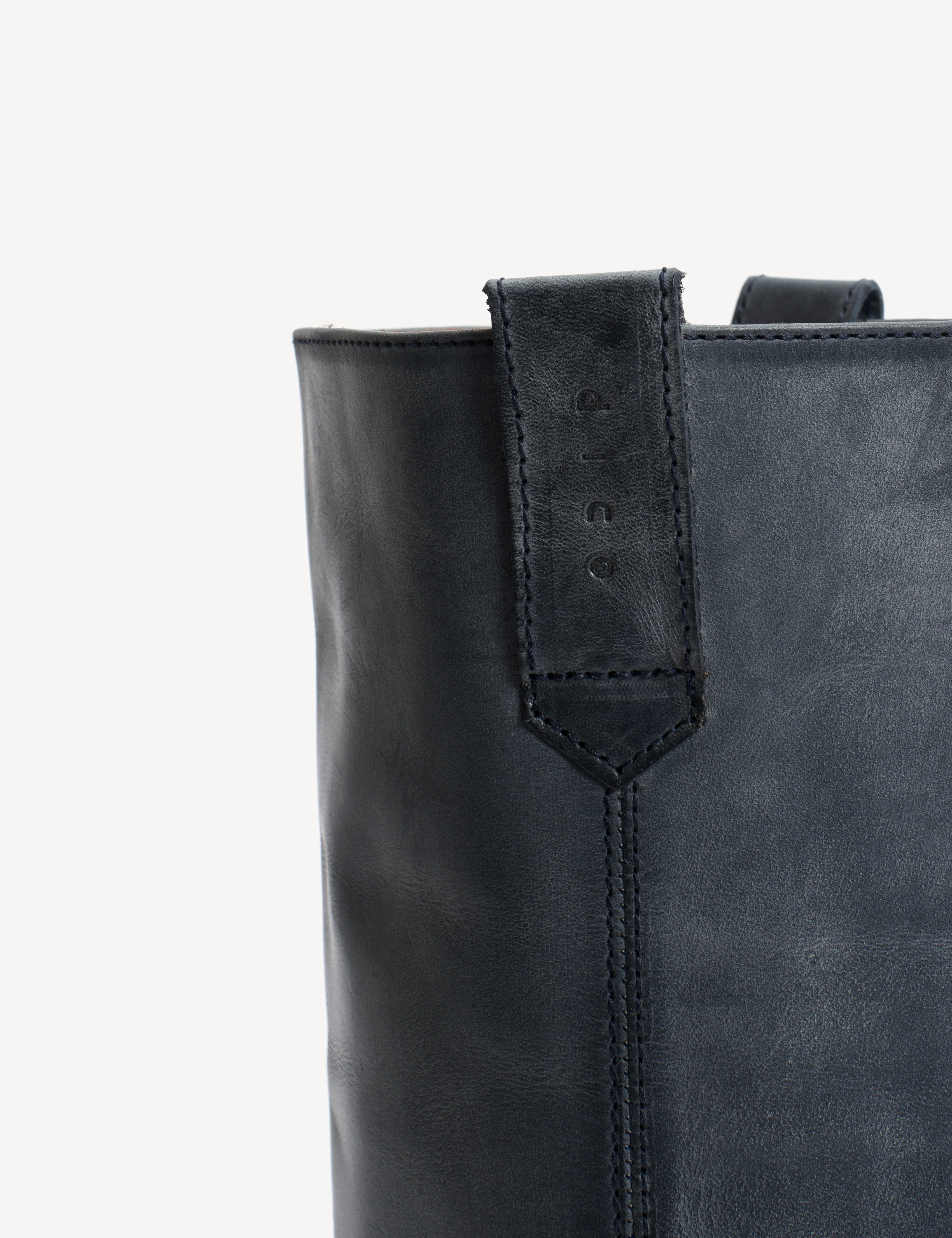 Ann Gaucho Boot In Indigo Blue Escovado Leather - Image 8
