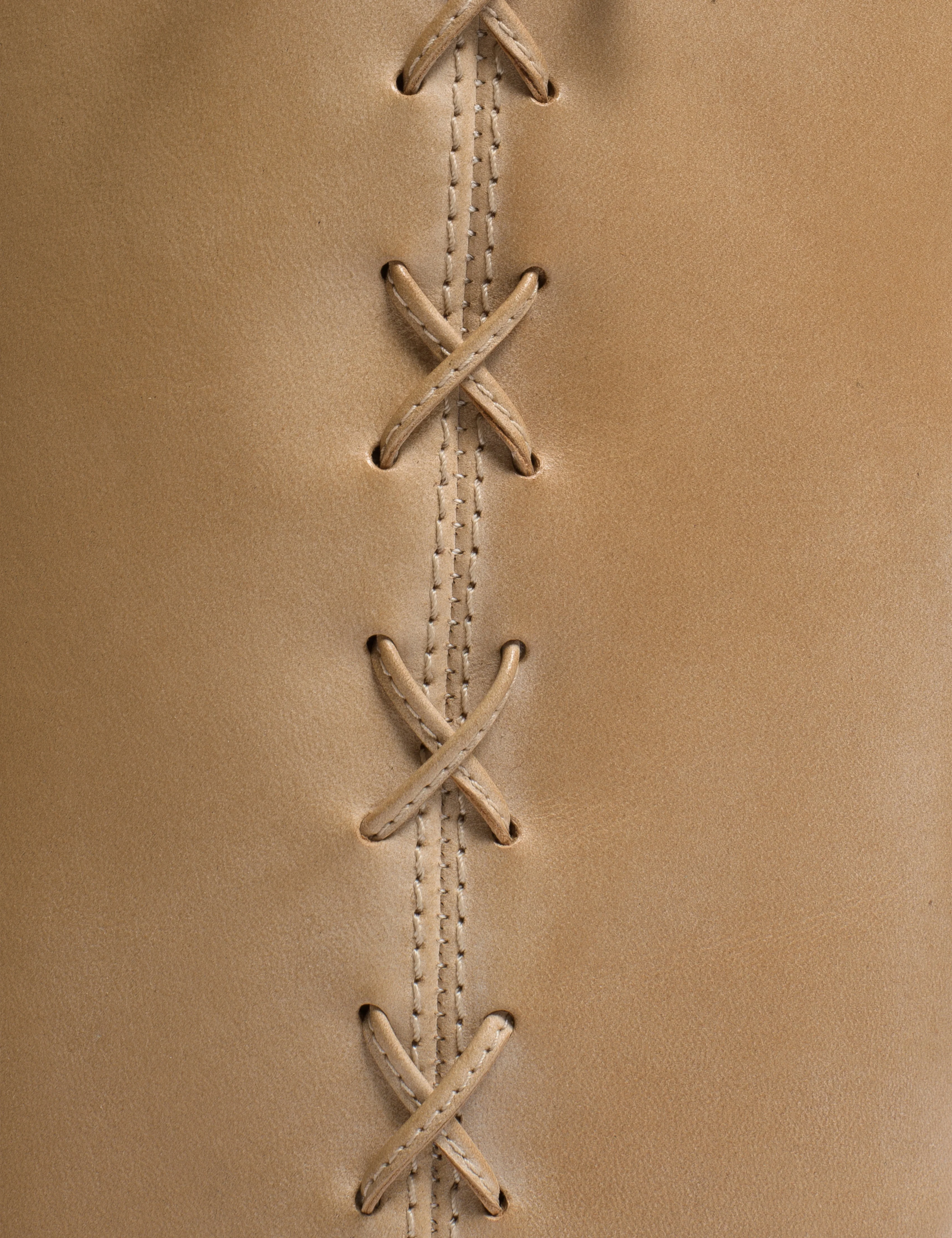 Ann Gaucho Boot With Laces In Light tan Escovado Leather - Image 7