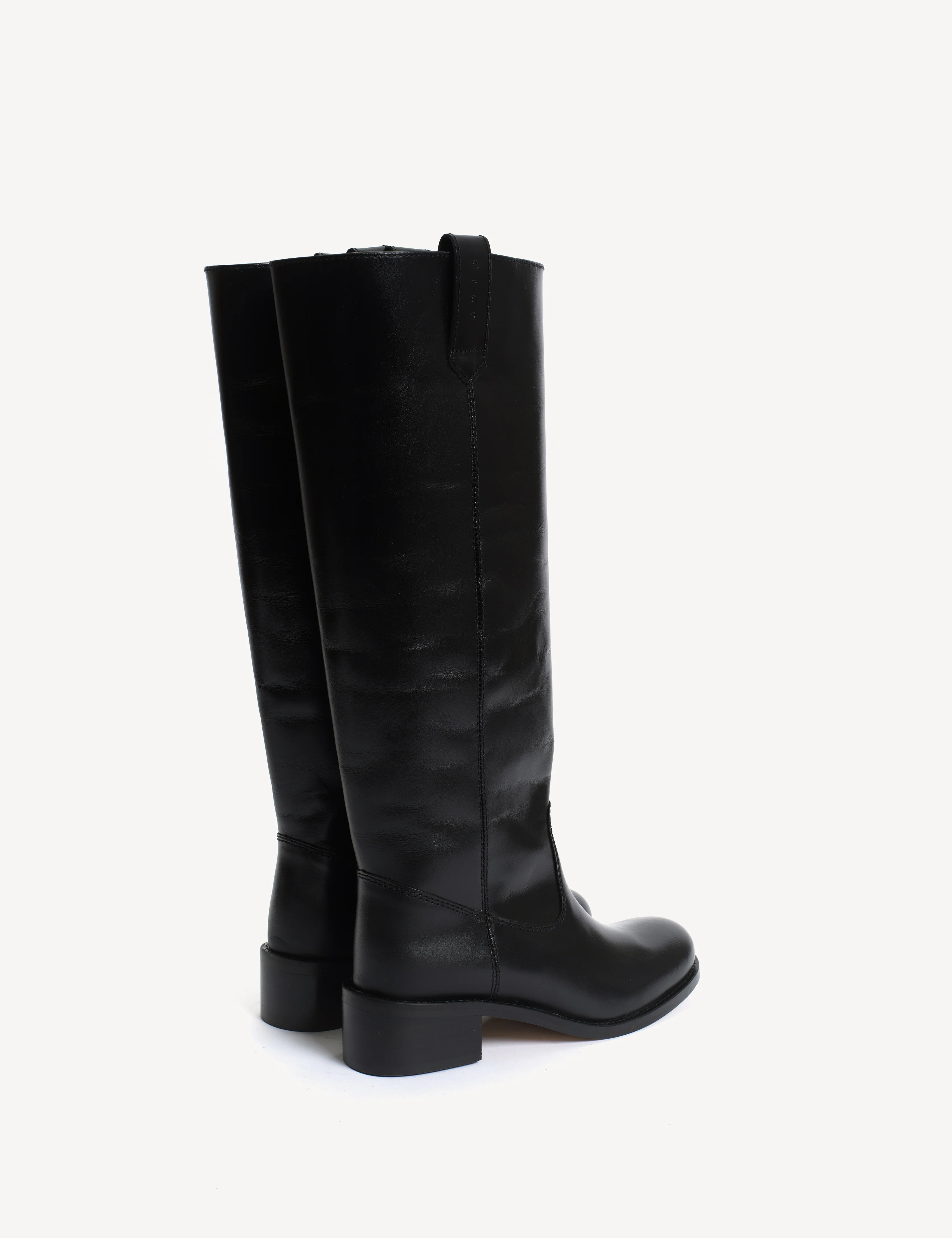 Ann Gaucho Boot In Black Texas Leather - Image 3