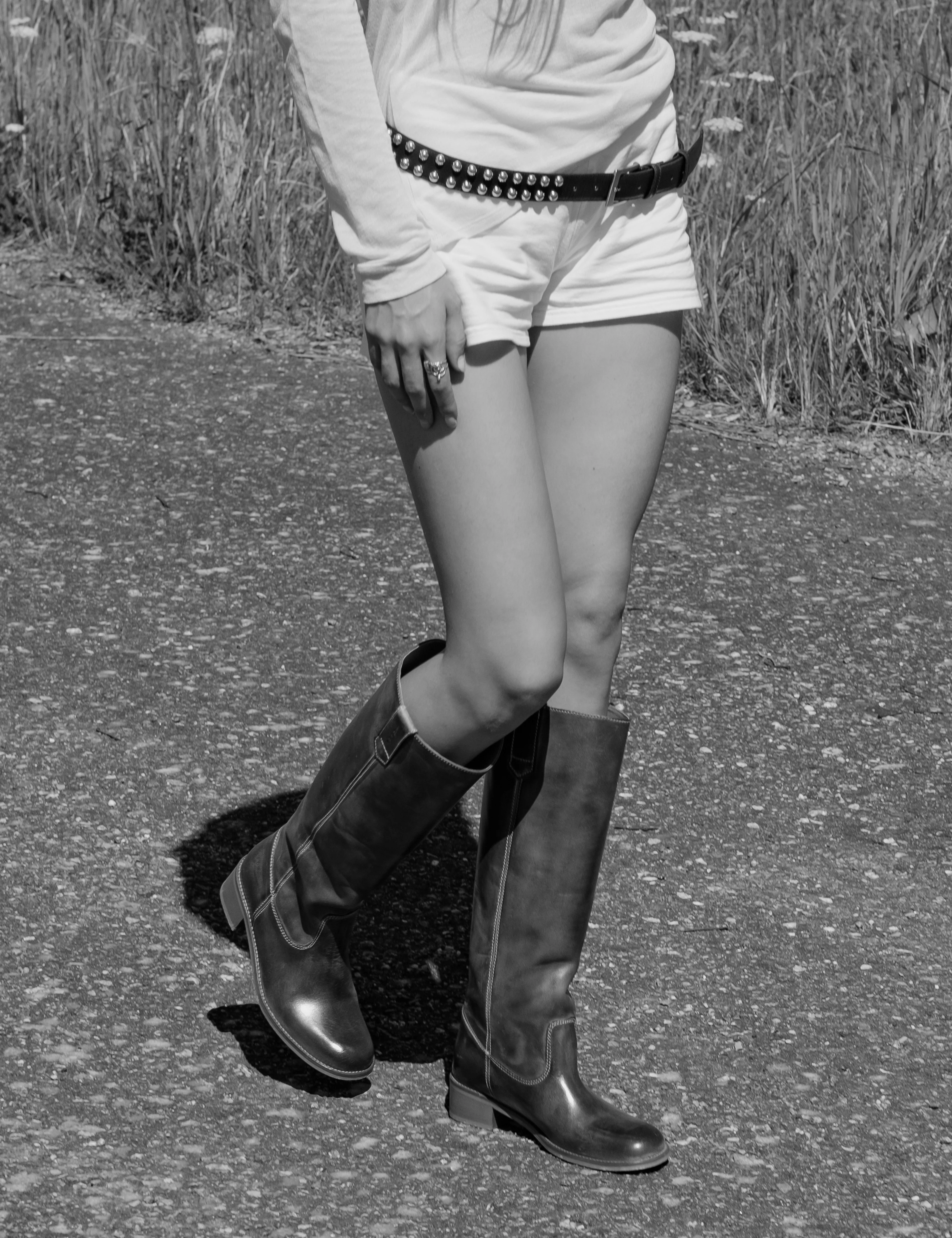 Ann Gaucho Boot In Black Texas Leather - Image 4