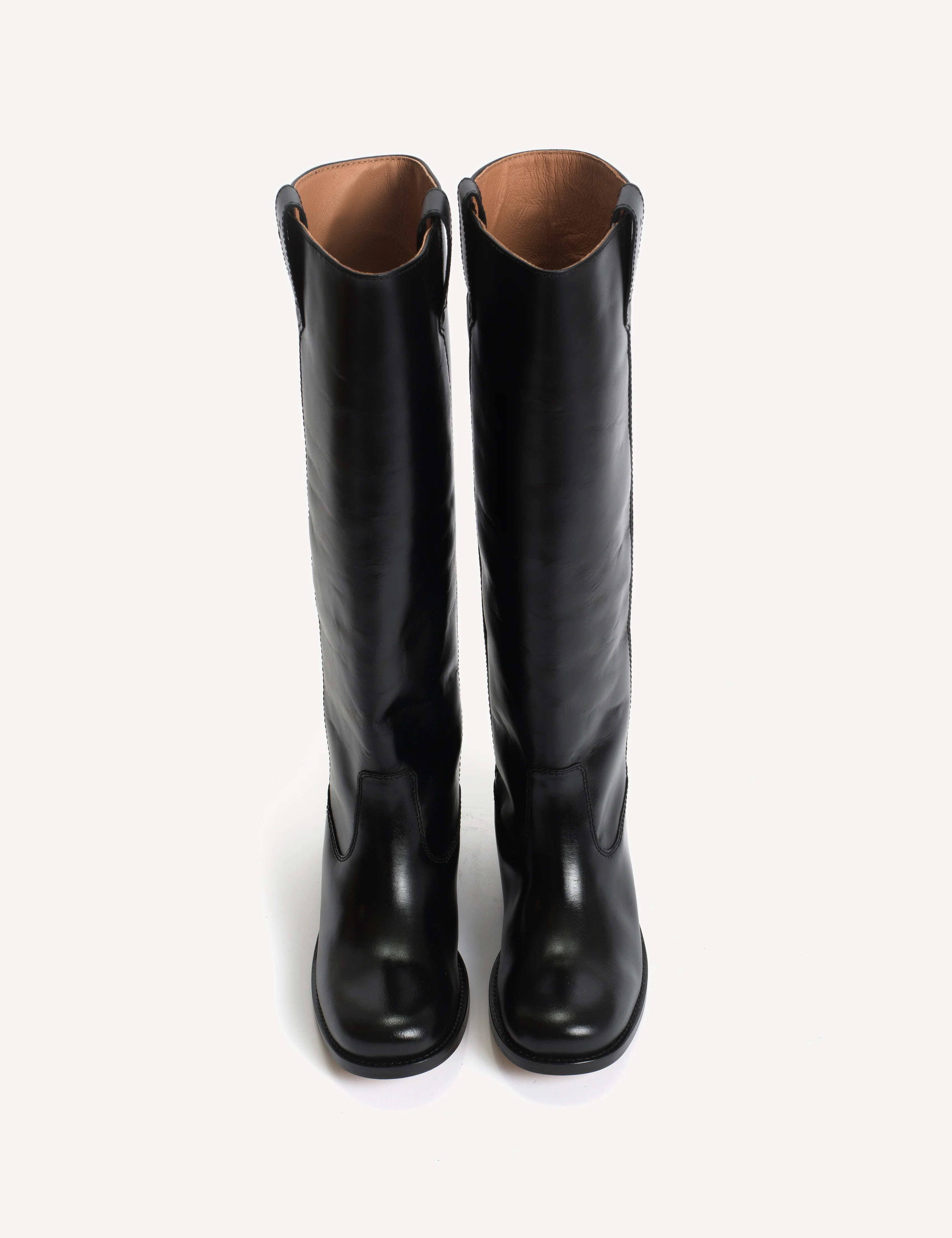 Ann Gaucho Boot In Black Texas Leather - Image 5