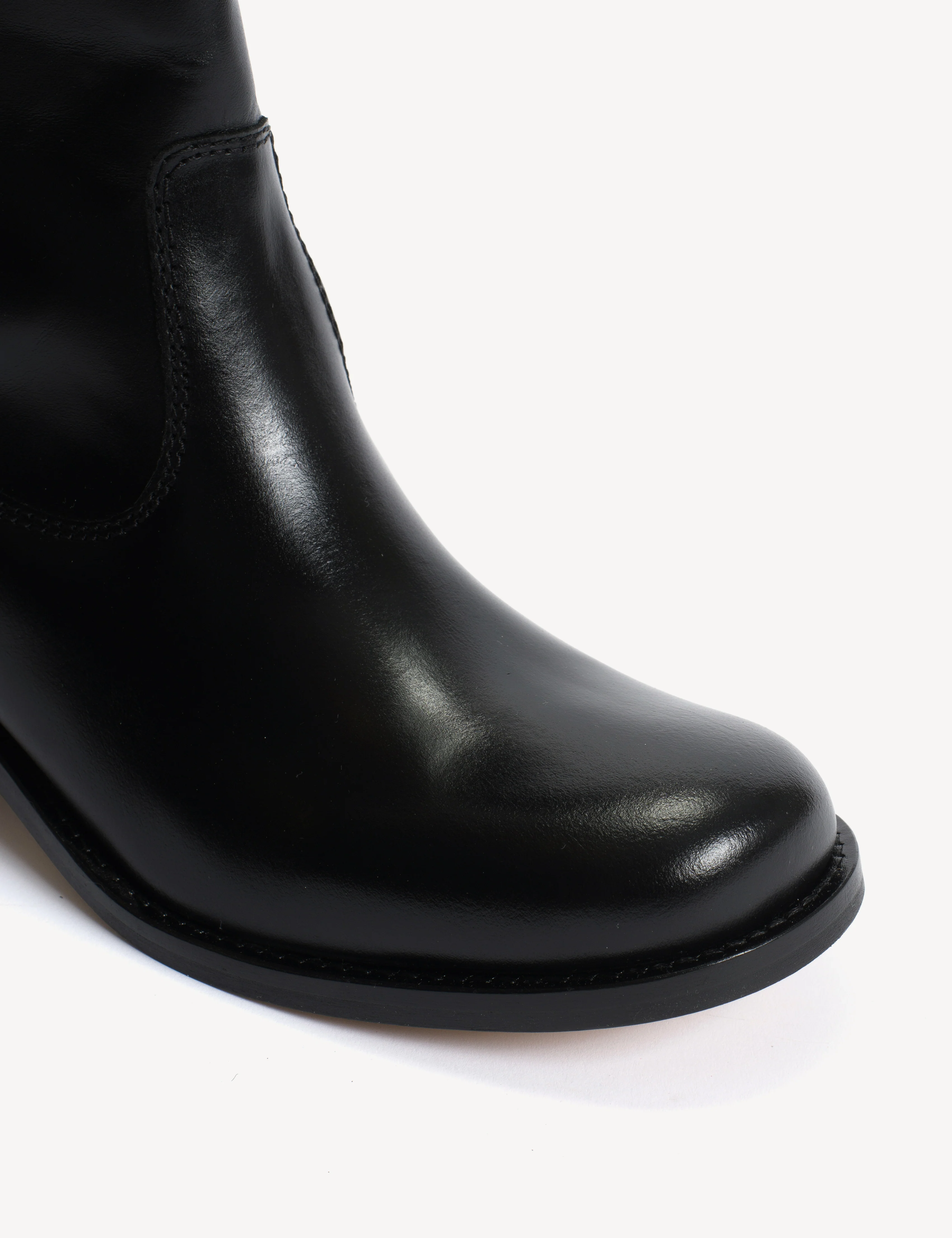 Ann Gaucho Boot In Black Texas Leather - Image 6