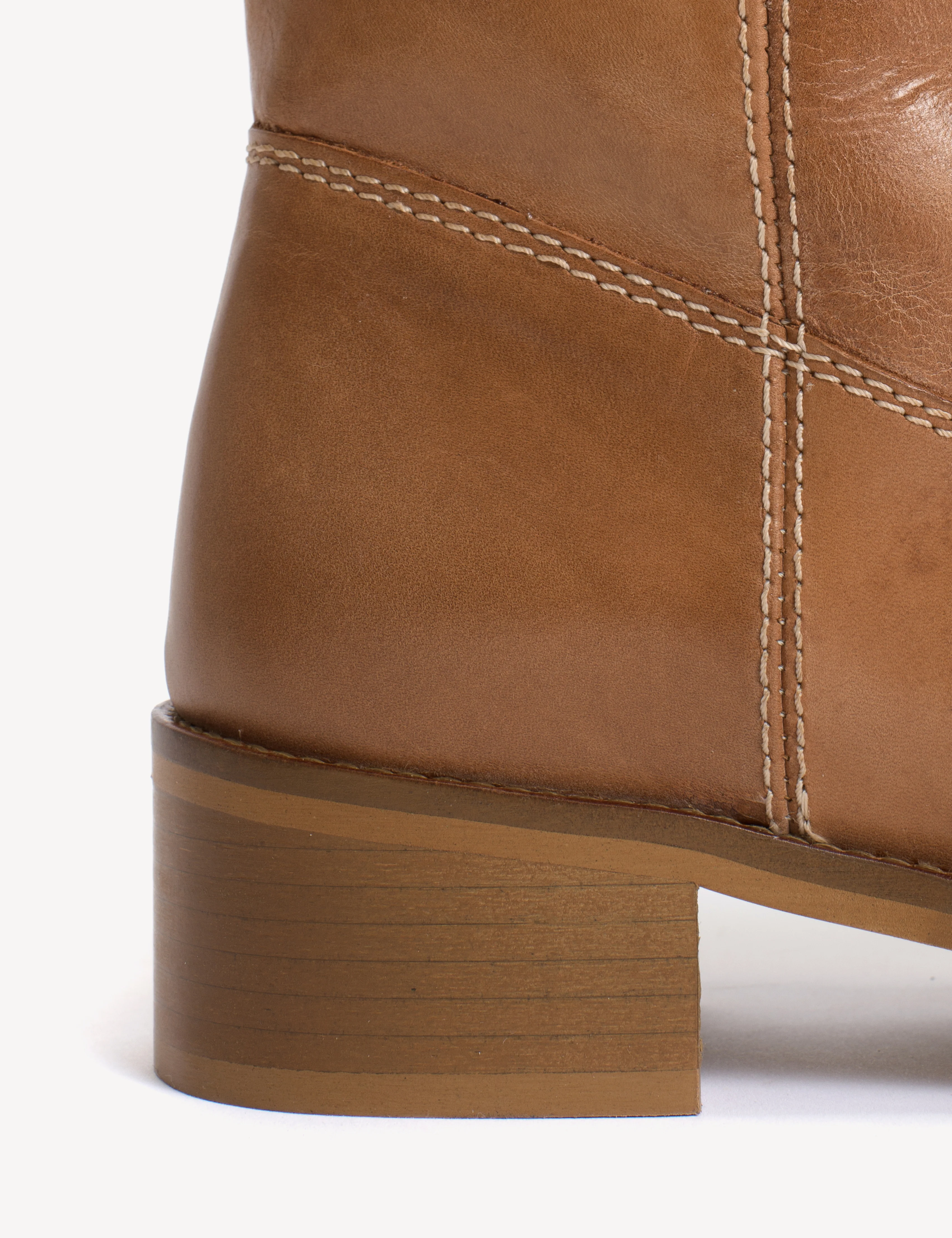 Ann Gaucho Boot In Dark Tan Escovado Leather - Image 6