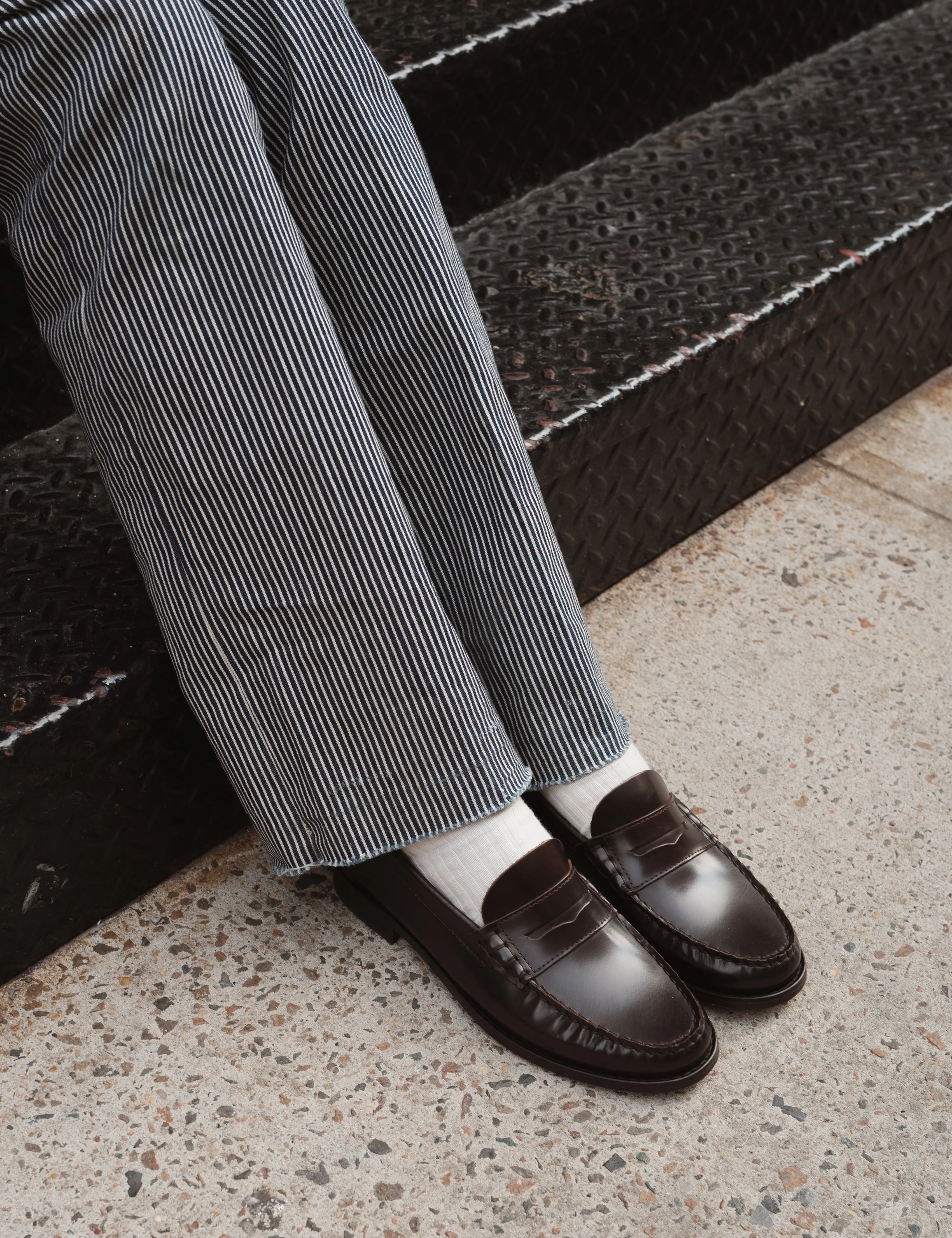 Moccasin Penny Loafer In Bordeaux Polido Leather - Image 3