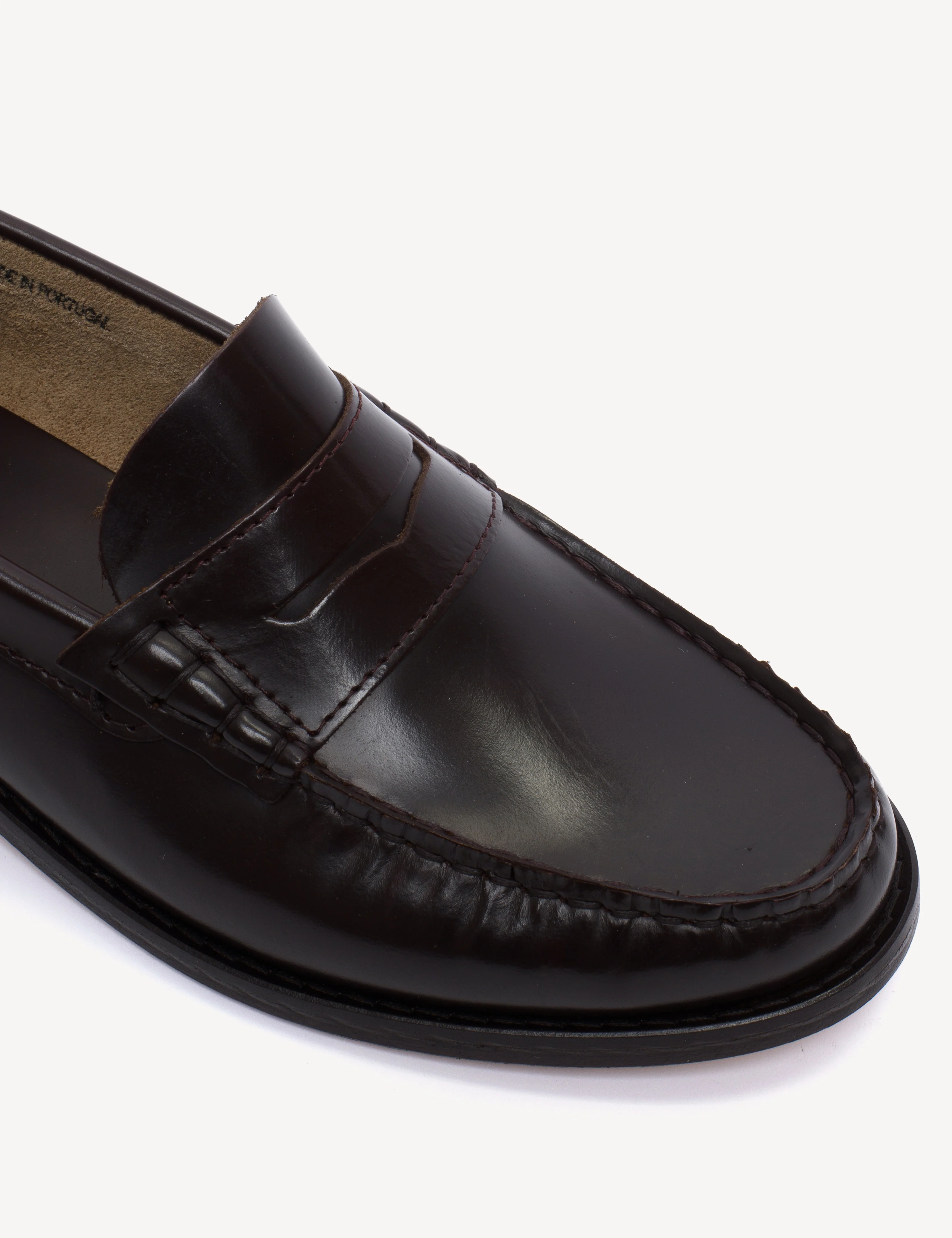Moccasin Penny Loafer In Bordeaux Polido Leather - Image 6