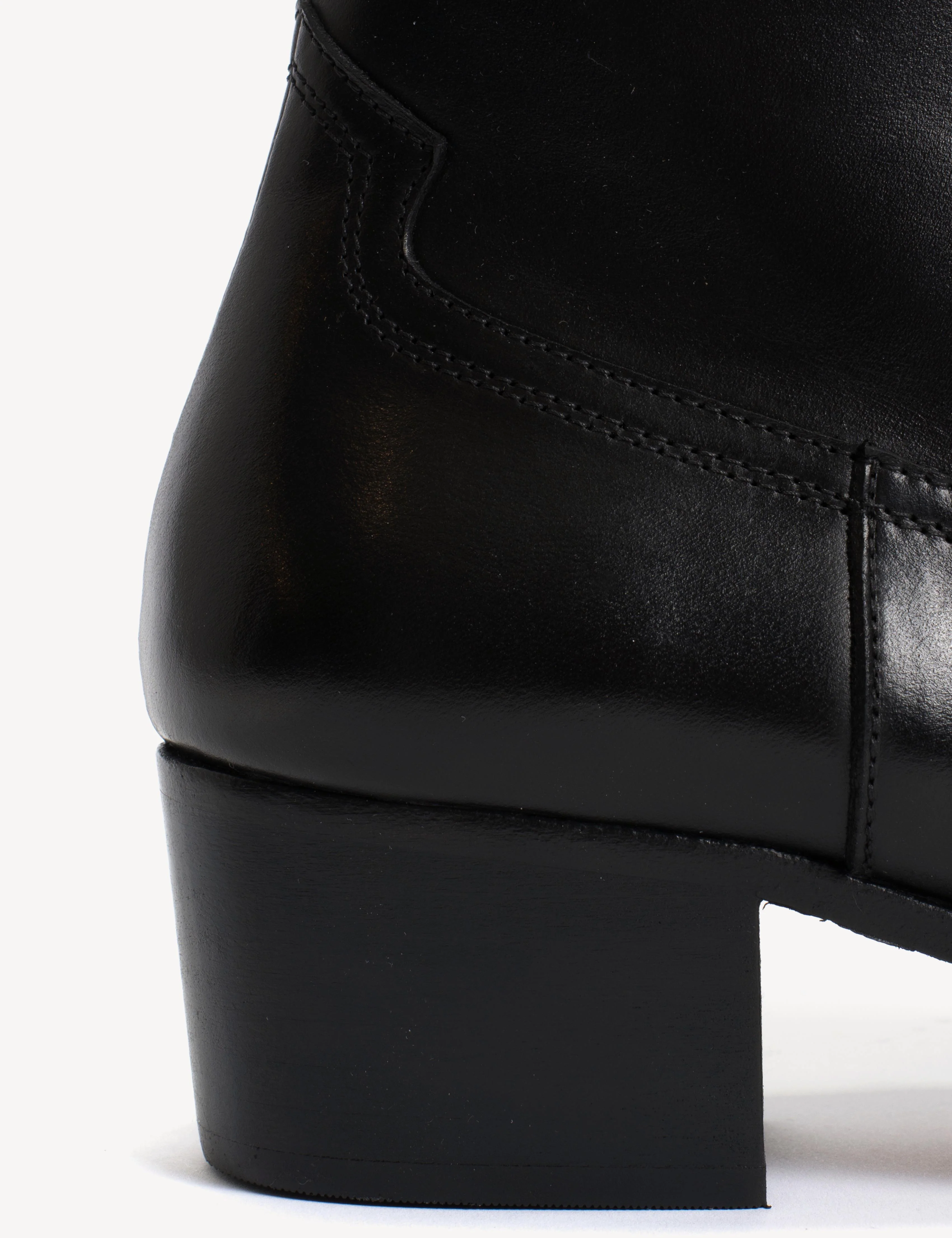 Dunn Zip Boot In Black Calfskin - Image 7