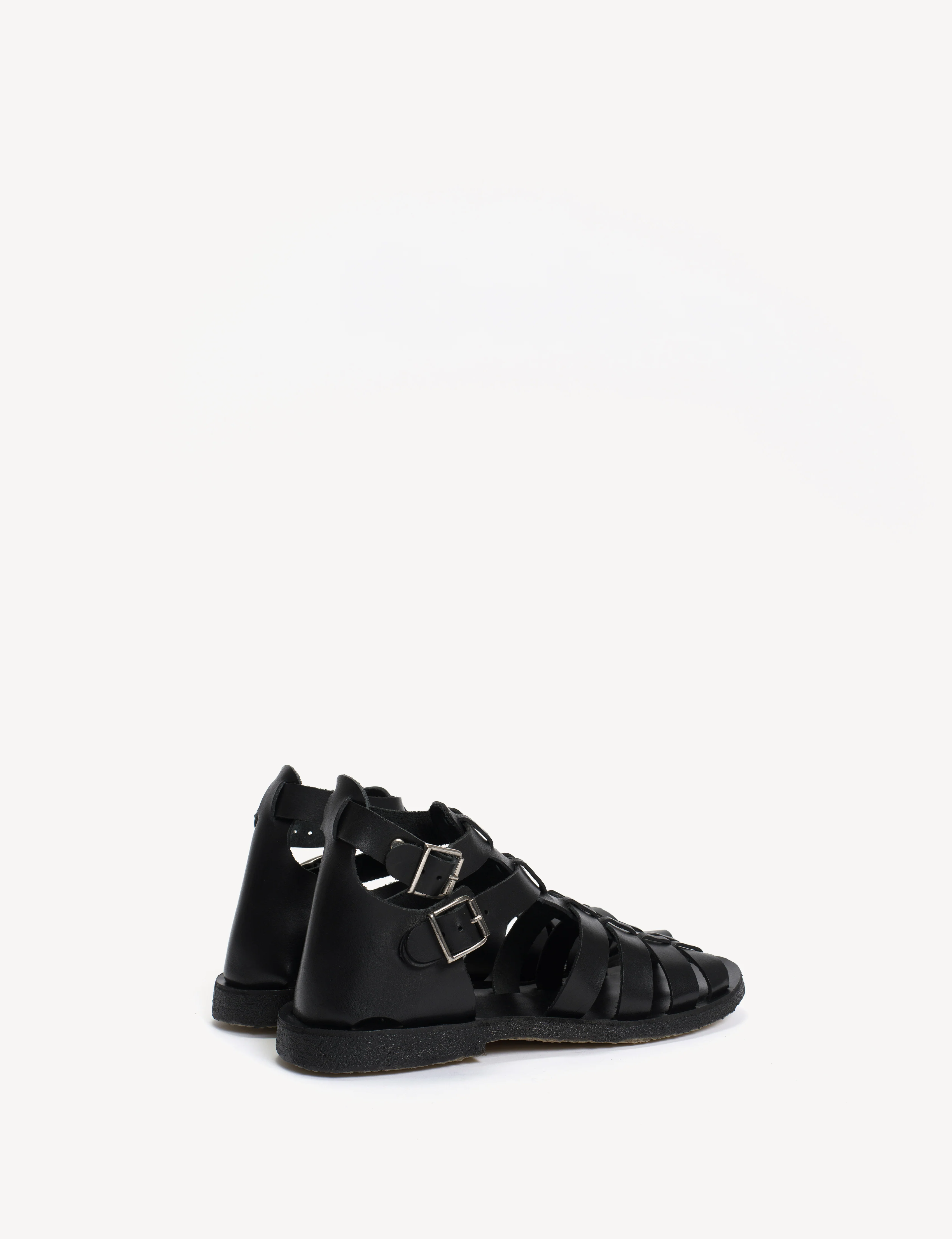 Gladiator Sandal In Black calfskin - Image 3