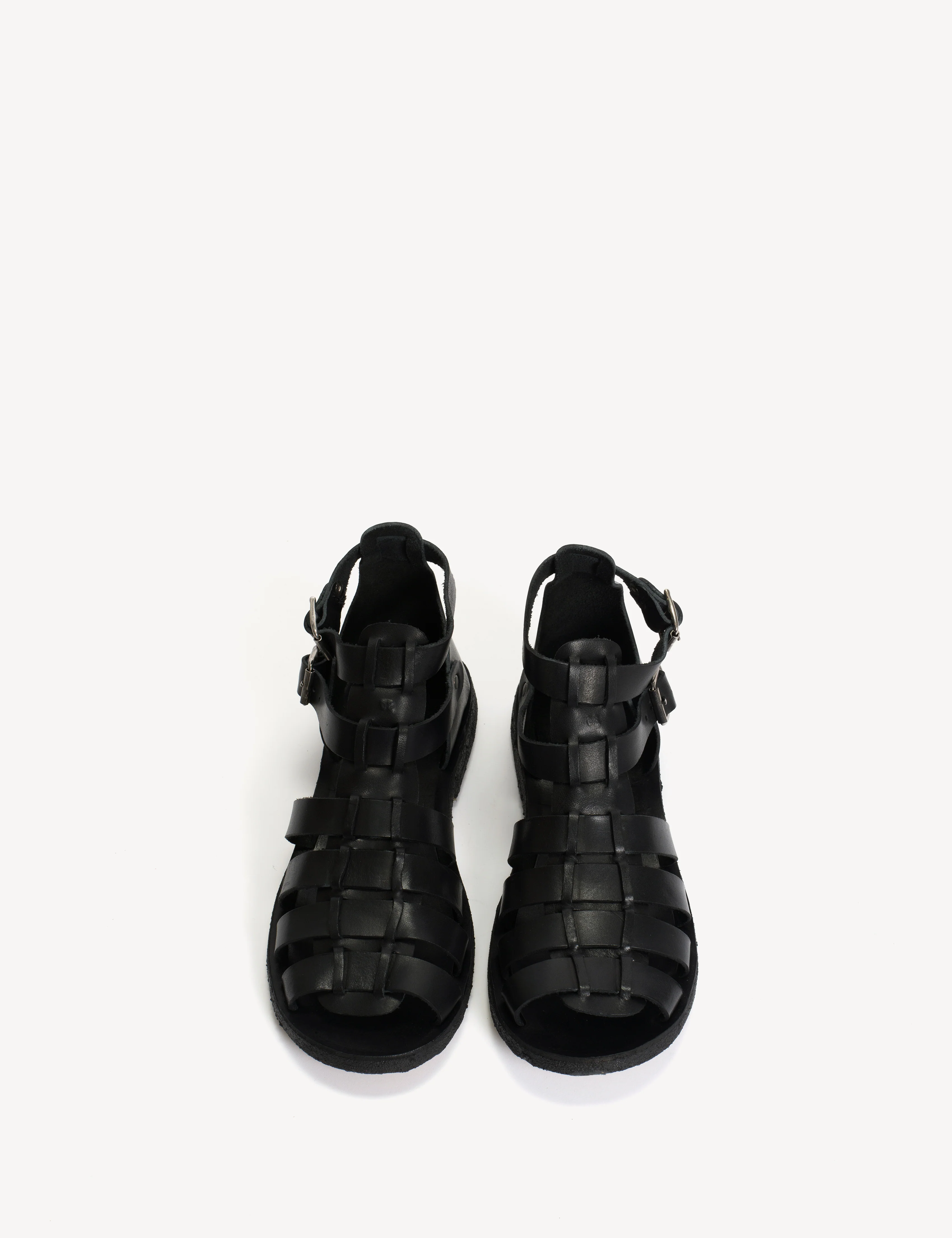 Gladiator Sandal In Black calfskin - Image 4