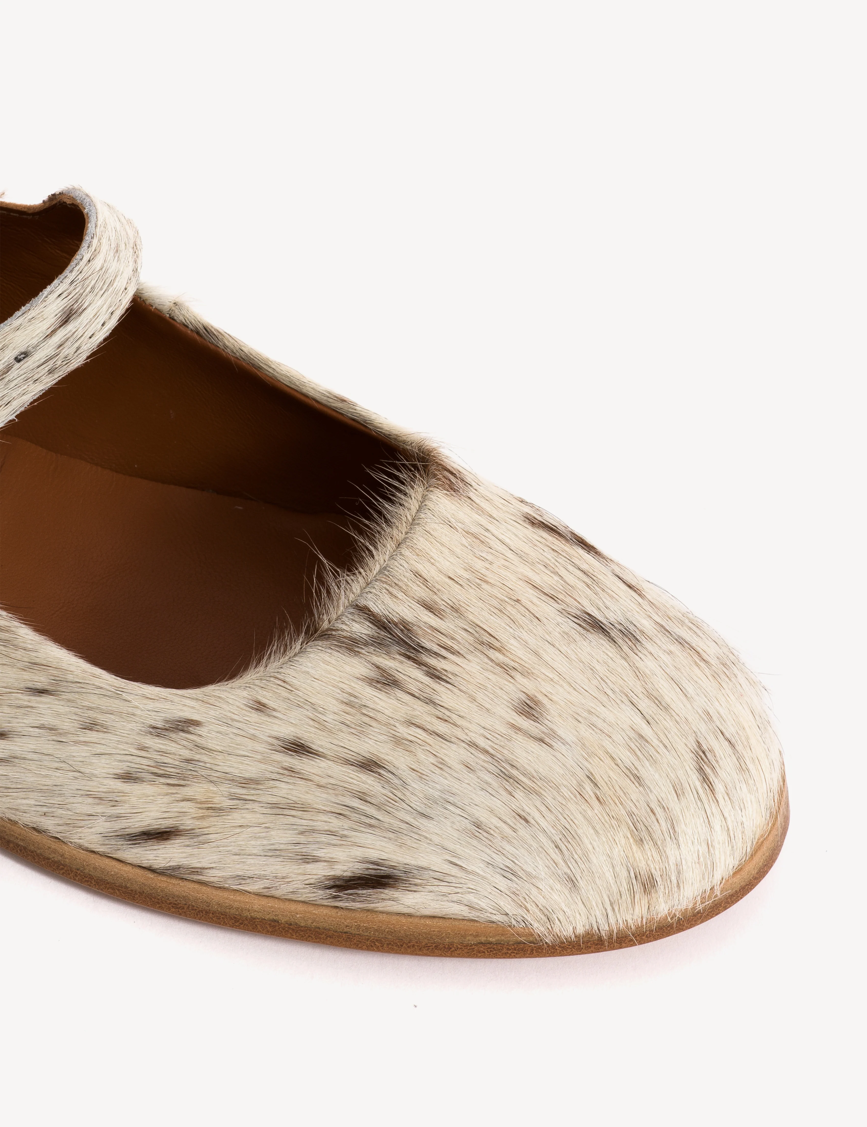 Ines Flats In Brown Shades Cow Fur - Image 6