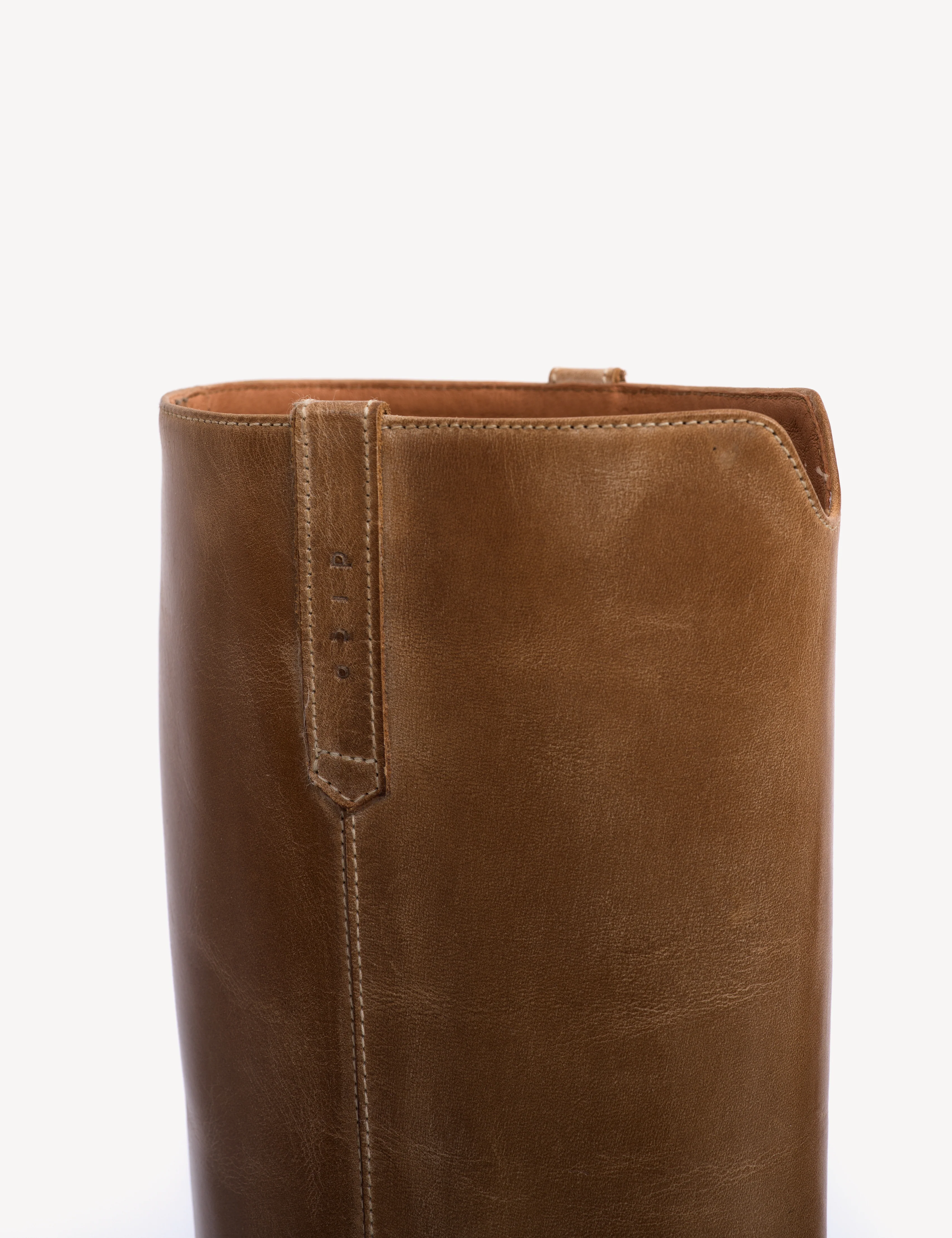 Janie Boot In Dark Tan Escovado Leather - Image 8