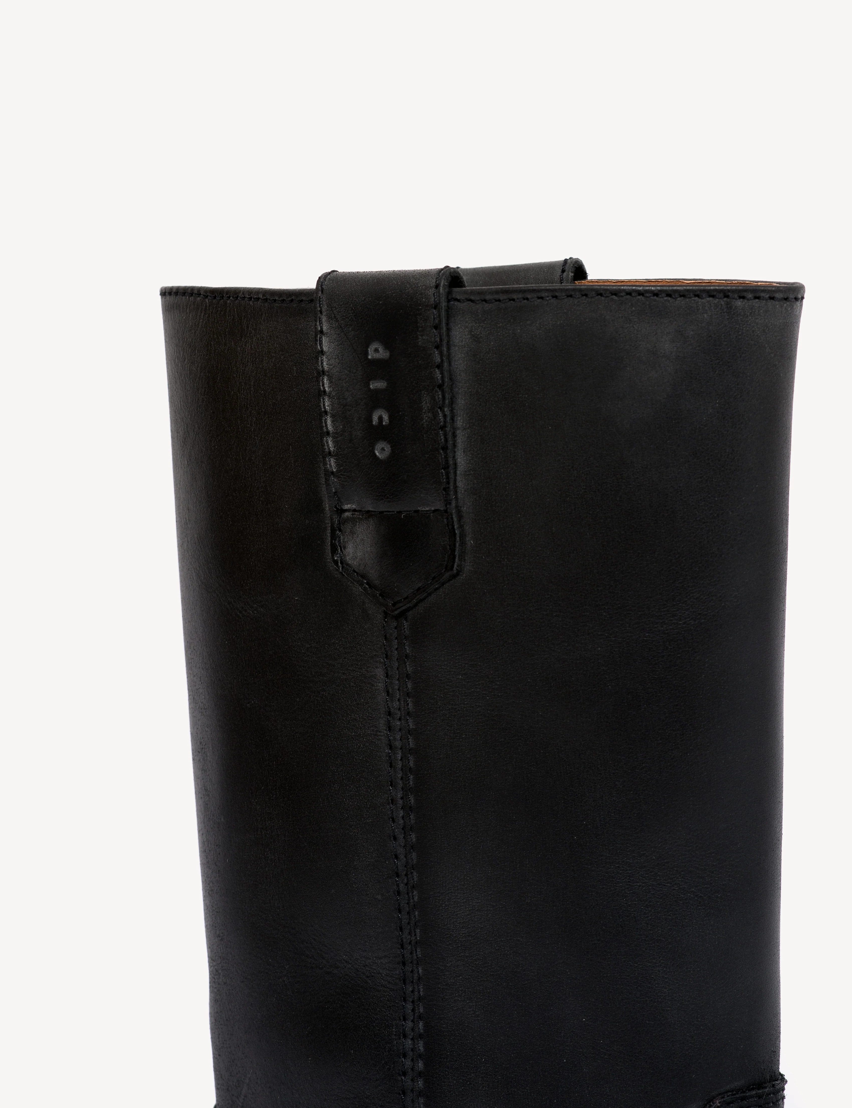 Julia Gaucho Boot In Charcoal Black Escovado Leather - Image 7