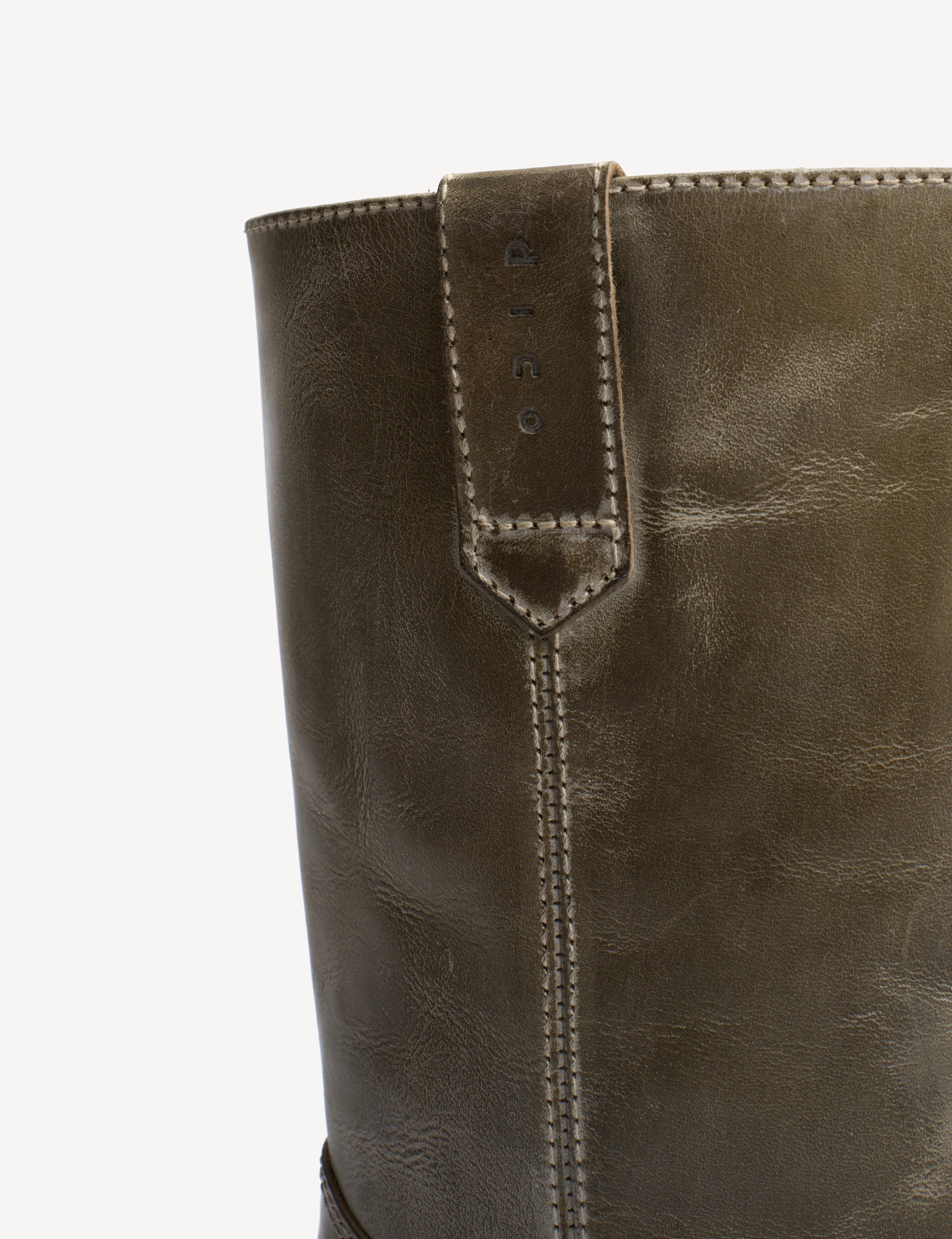 Julia Gaucho Boot In Army Green Escovado Leather - Image 8