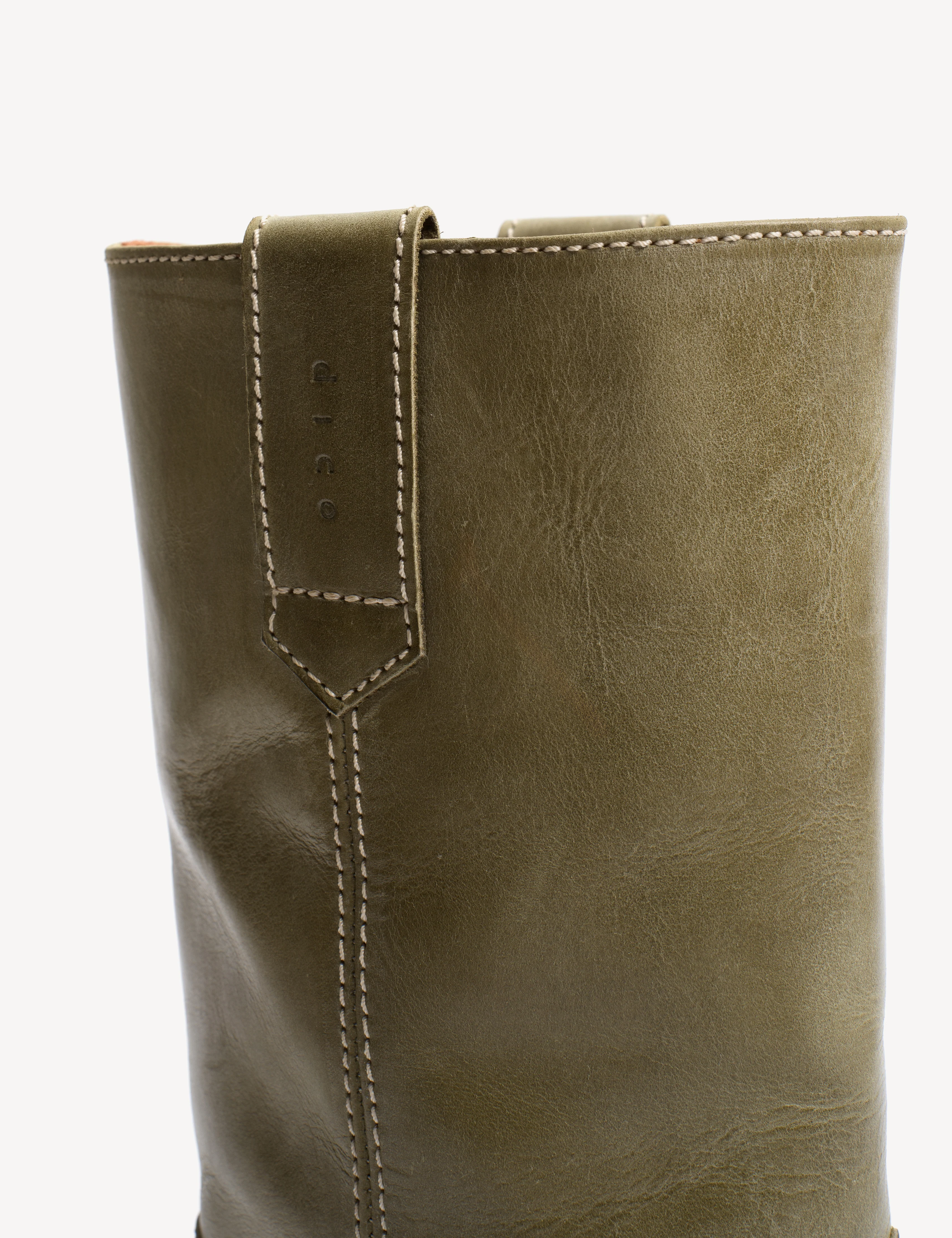 Julia Gaucho Boot In Green Escovado Leather - Image 8