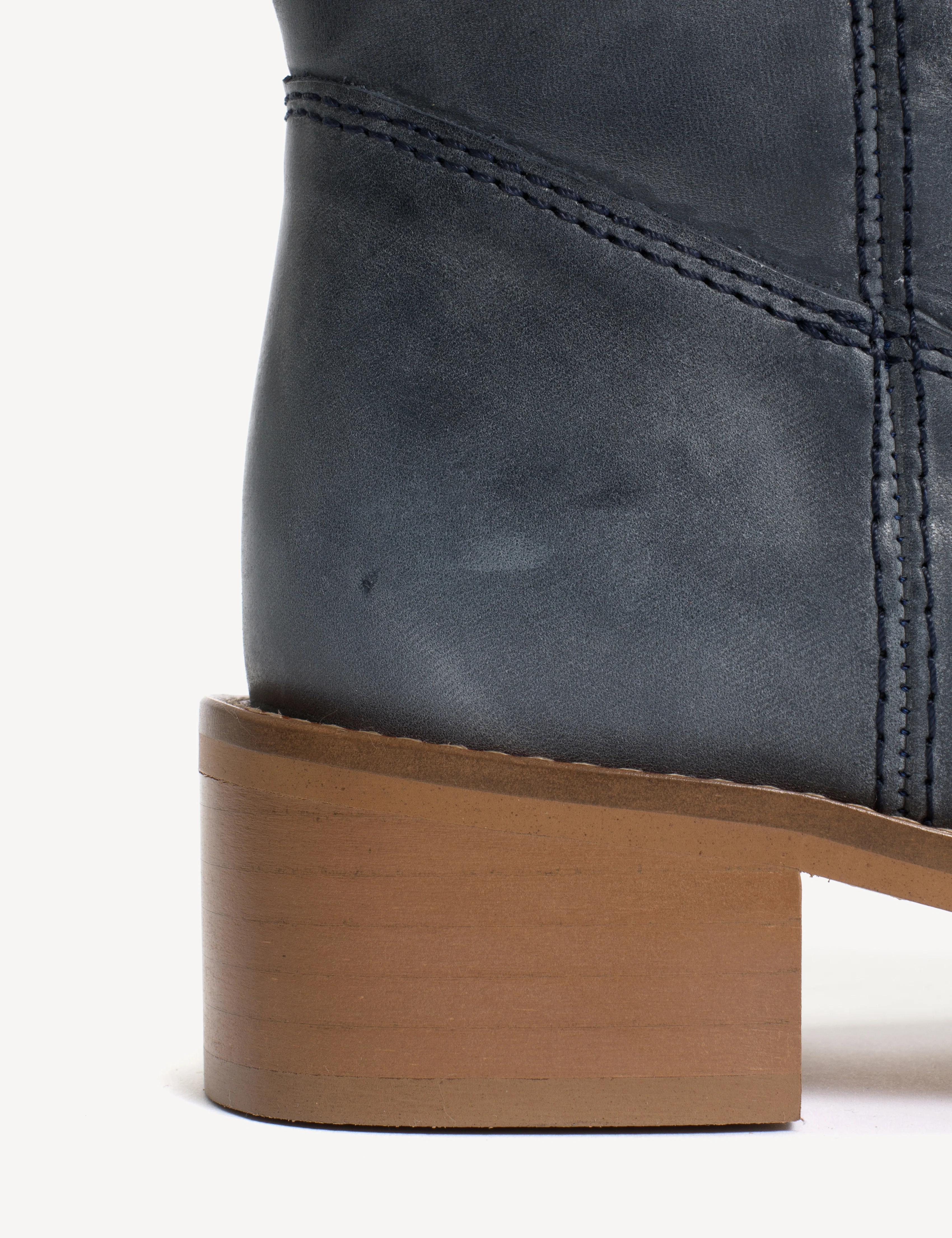 Julia Gaucho Boot In Indigo Blue Escovado Leather - Image 7