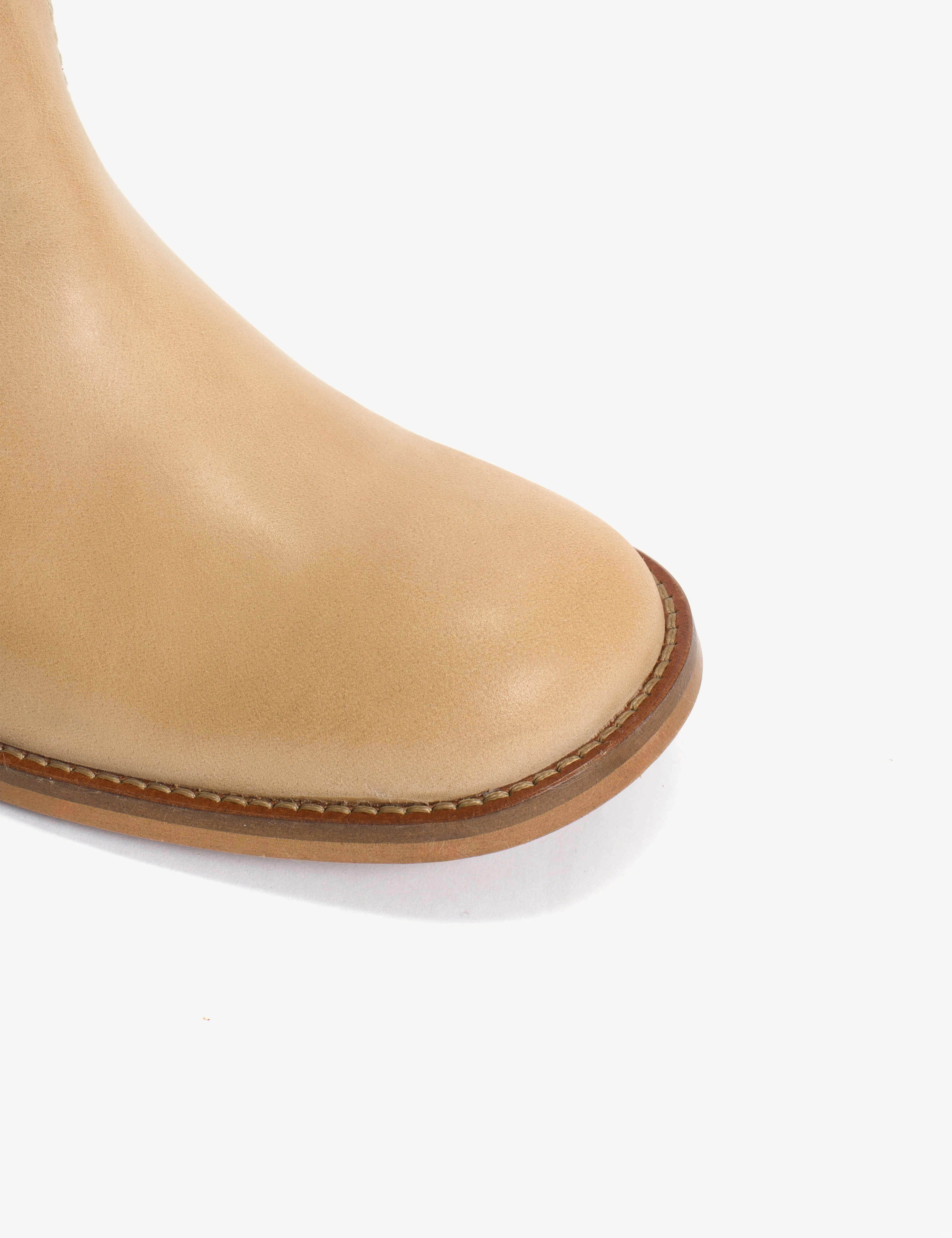 Julia Gaucho Boot In Light Tan Escovado Leather - Image 7