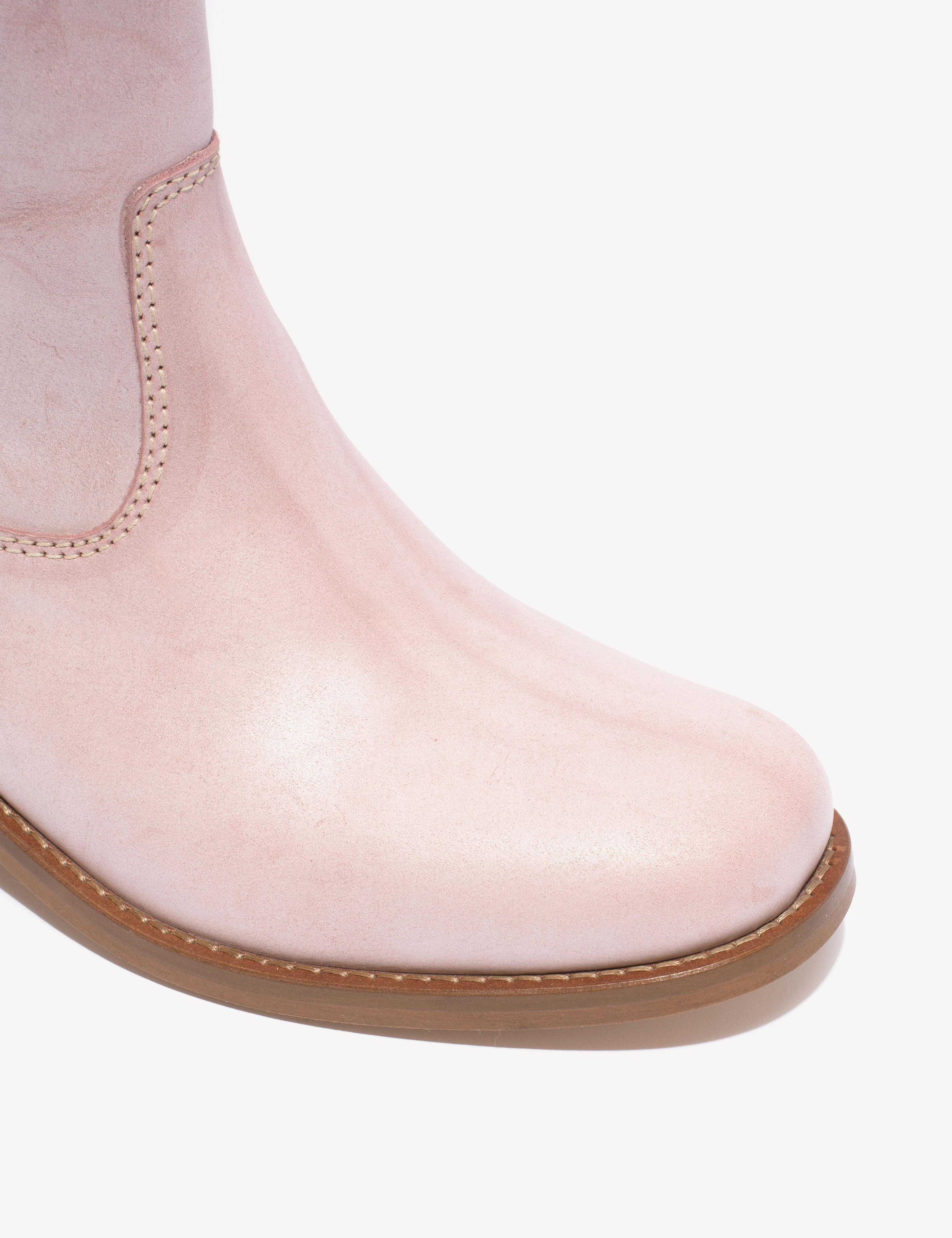 Julia Gaucho Boot In Pink Escovado Leather - Image 6