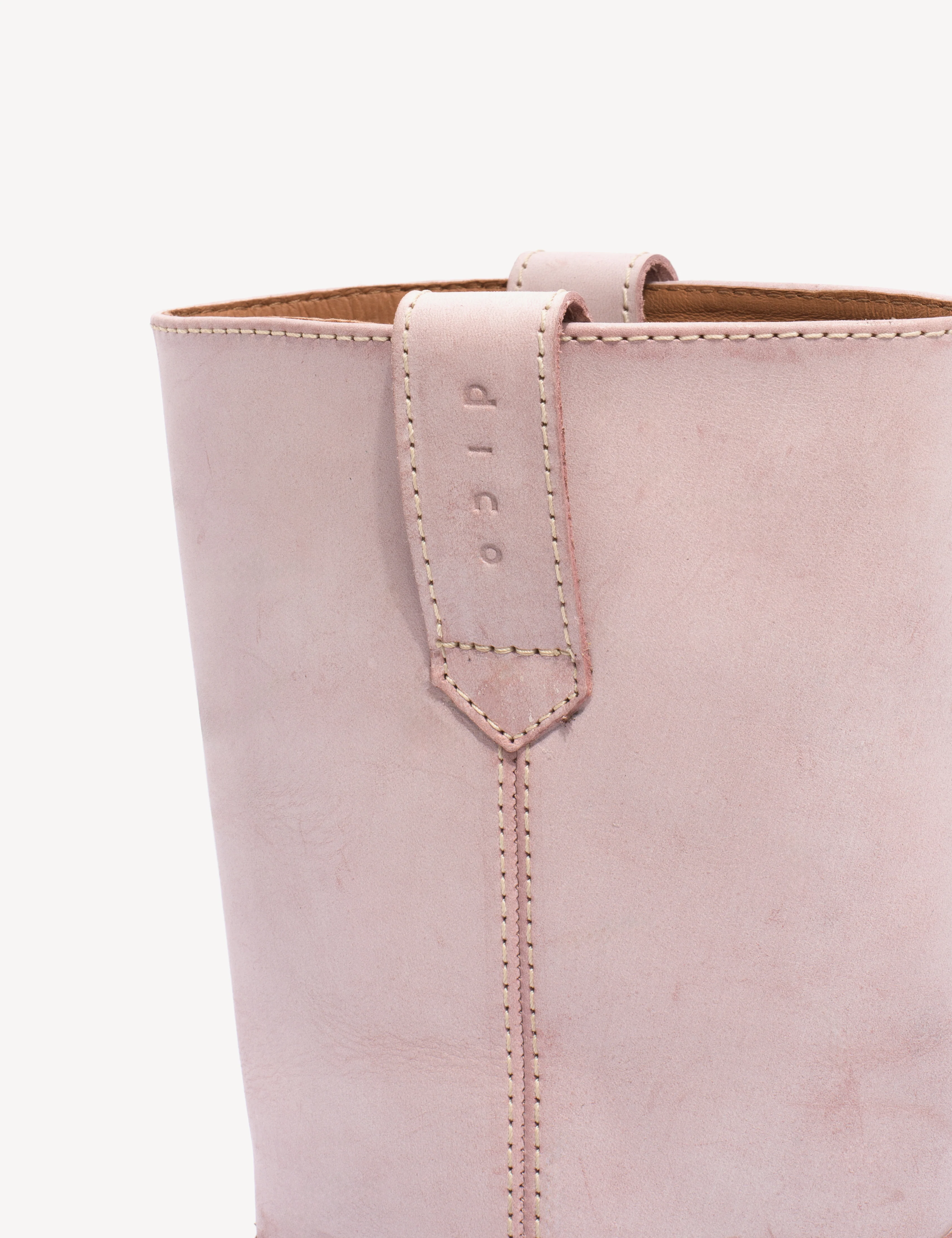 Julia Gaucho Boot In Pink Escovado Leather - Image 7