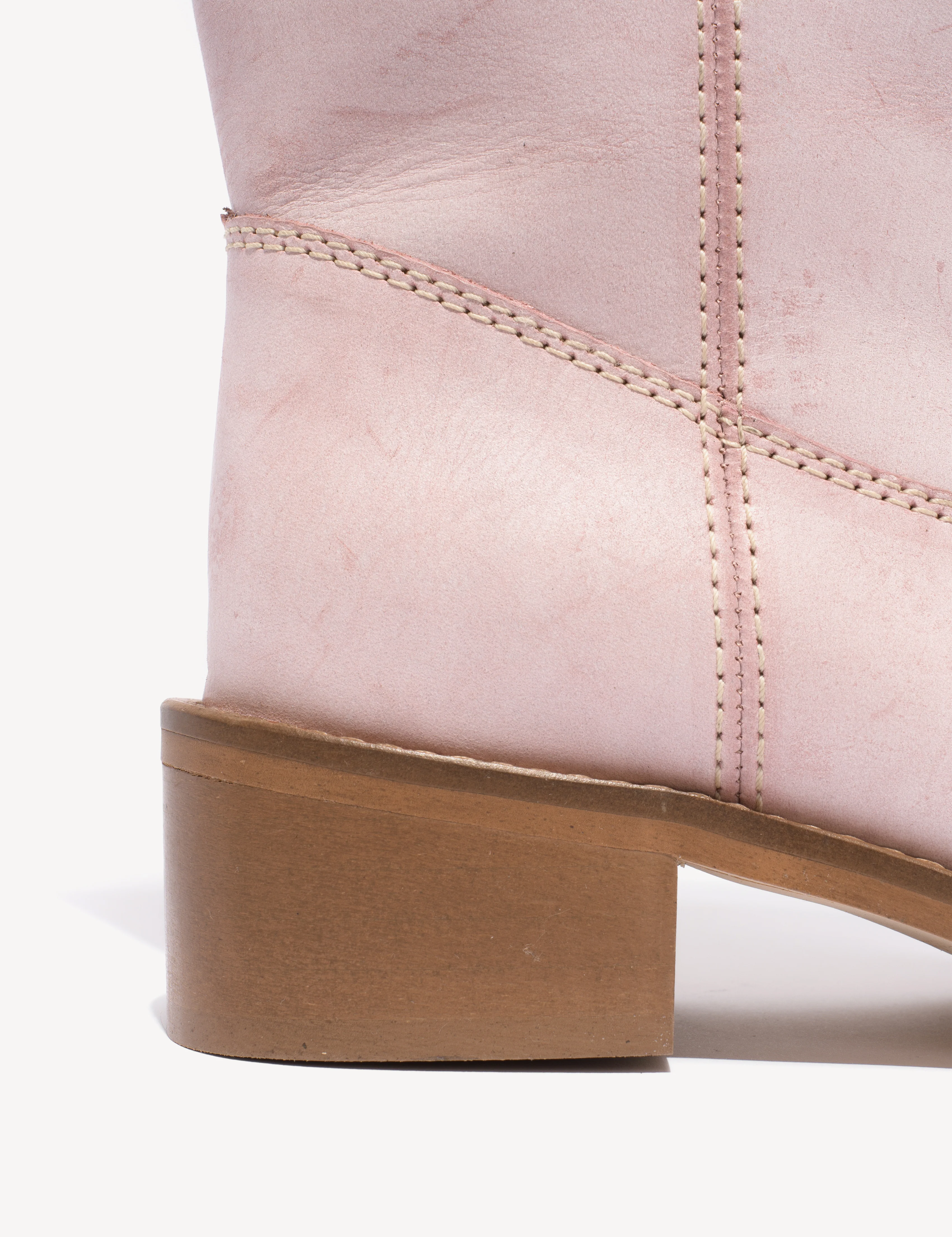Julia Gaucho Boot In Pink Escovado Leather - Image 8