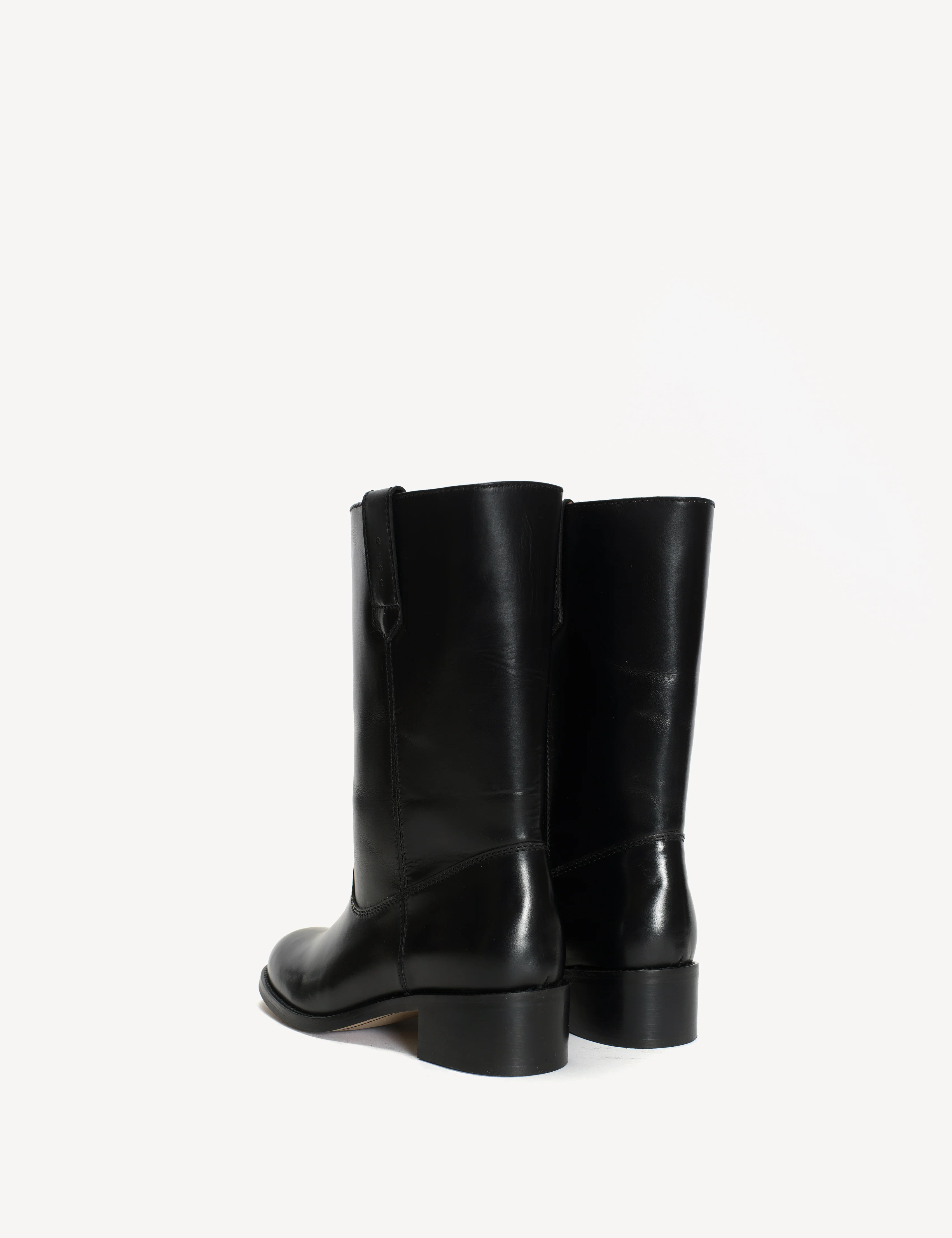 Julia Gaucho Boot In Black Texas Leather - Image 4