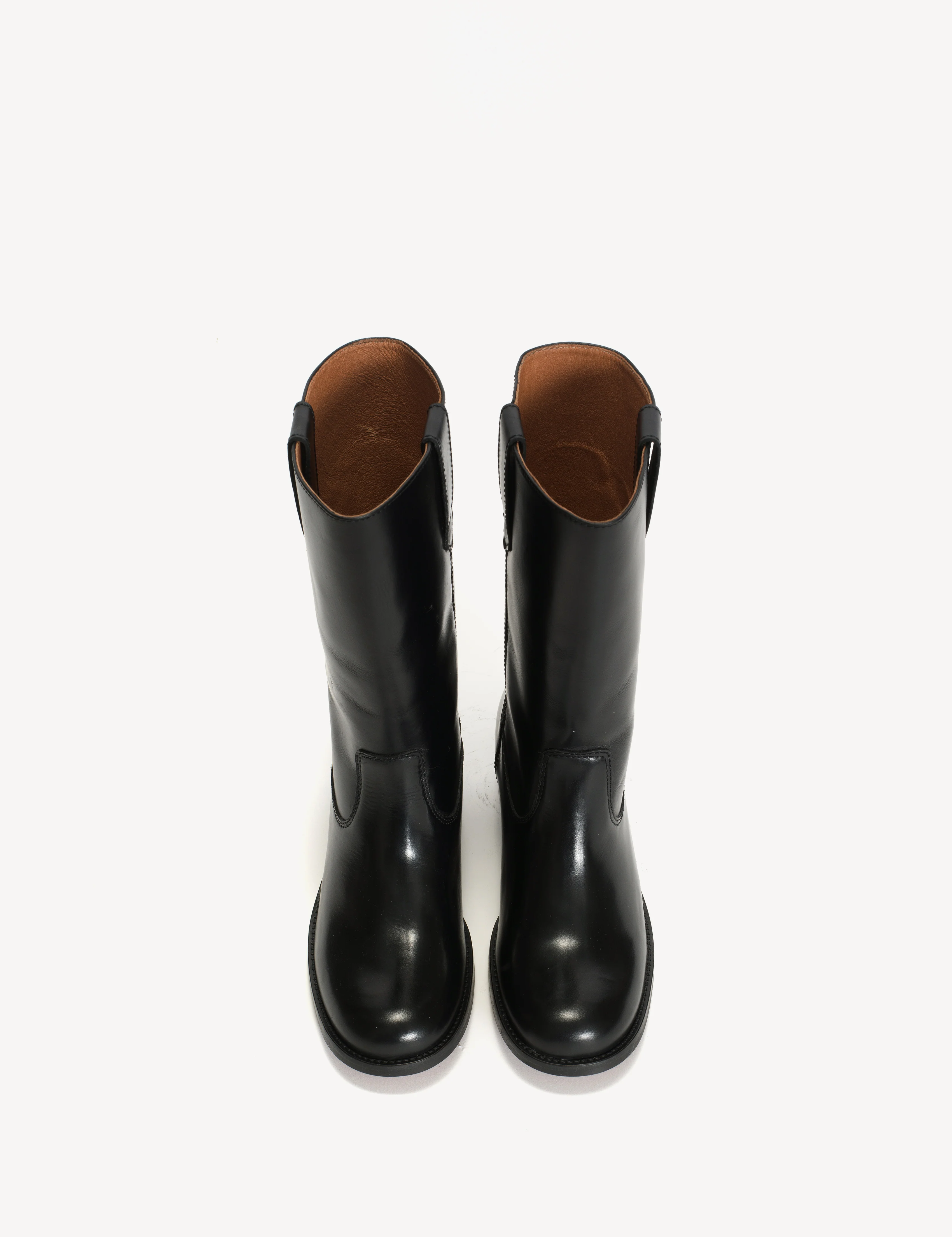 Julia Gaucho Boot In Black Texas Leather - Image 5