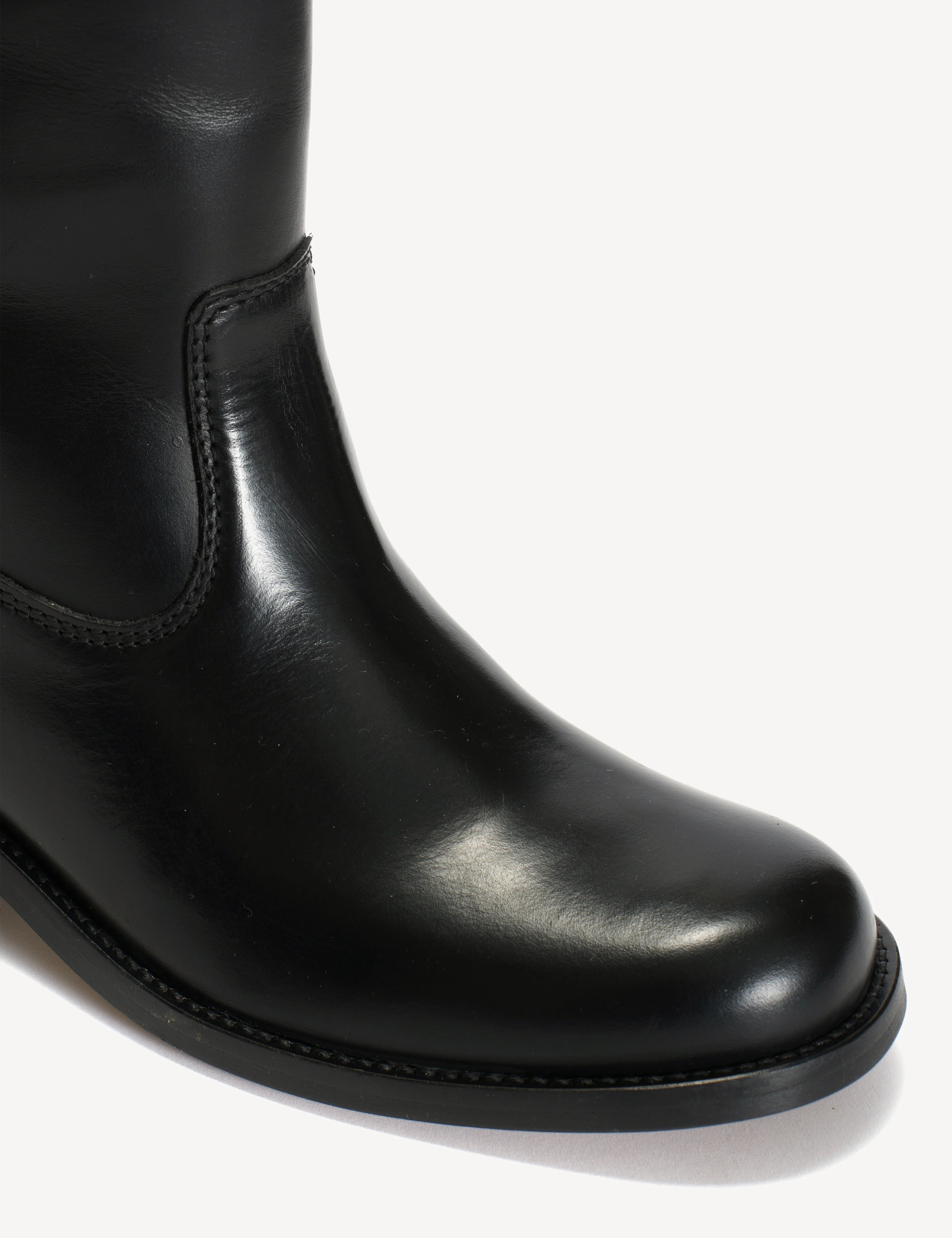 Julia Gaucho Boot In Black Texas Leather - Image 7