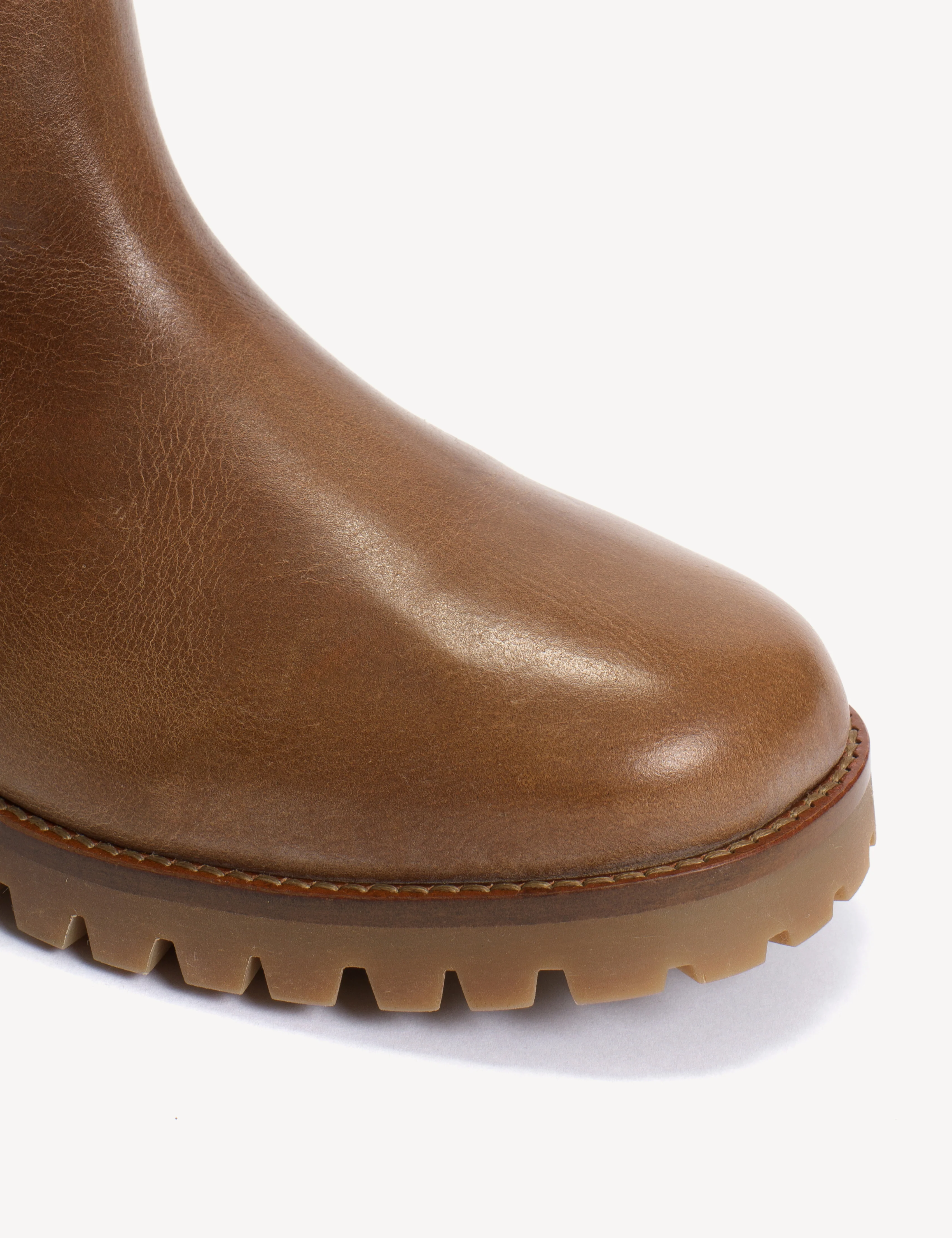 Kimmi Boot In Dark Tan Escovado Leather - Image 8