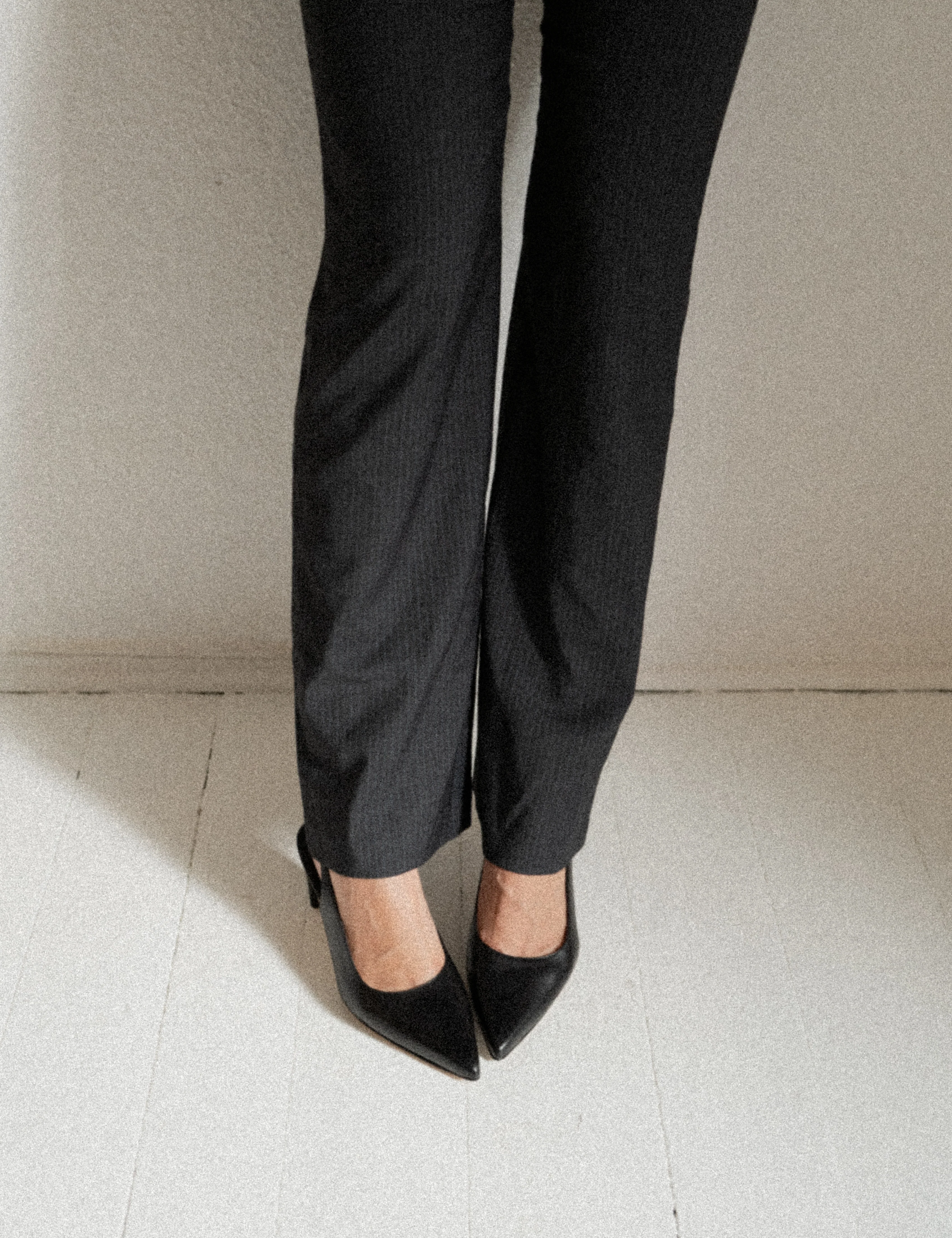 Liz Slingback Pump In Black Calfskin - Image 3