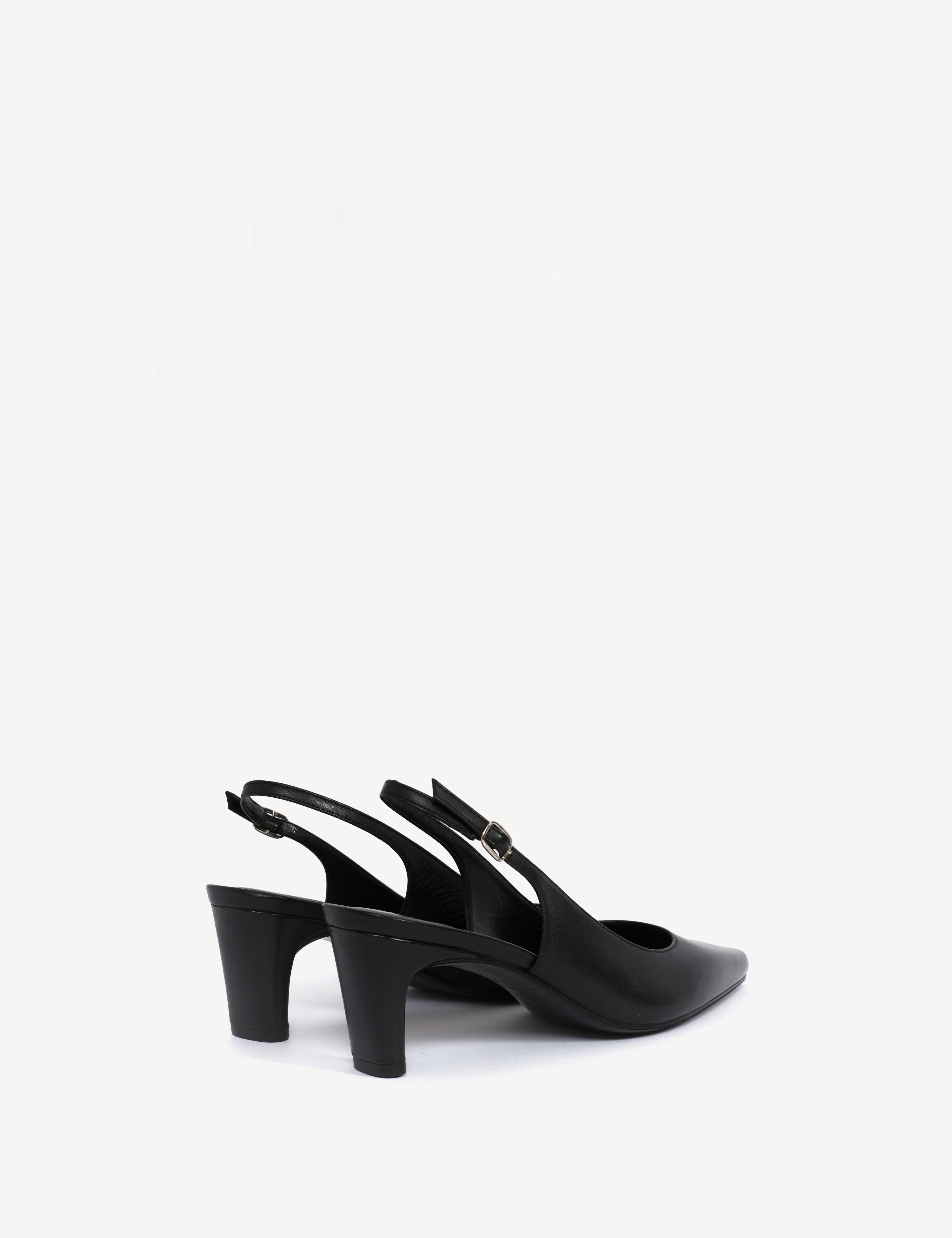 Liz Slingback Pump In Black Calfskin - Image 4