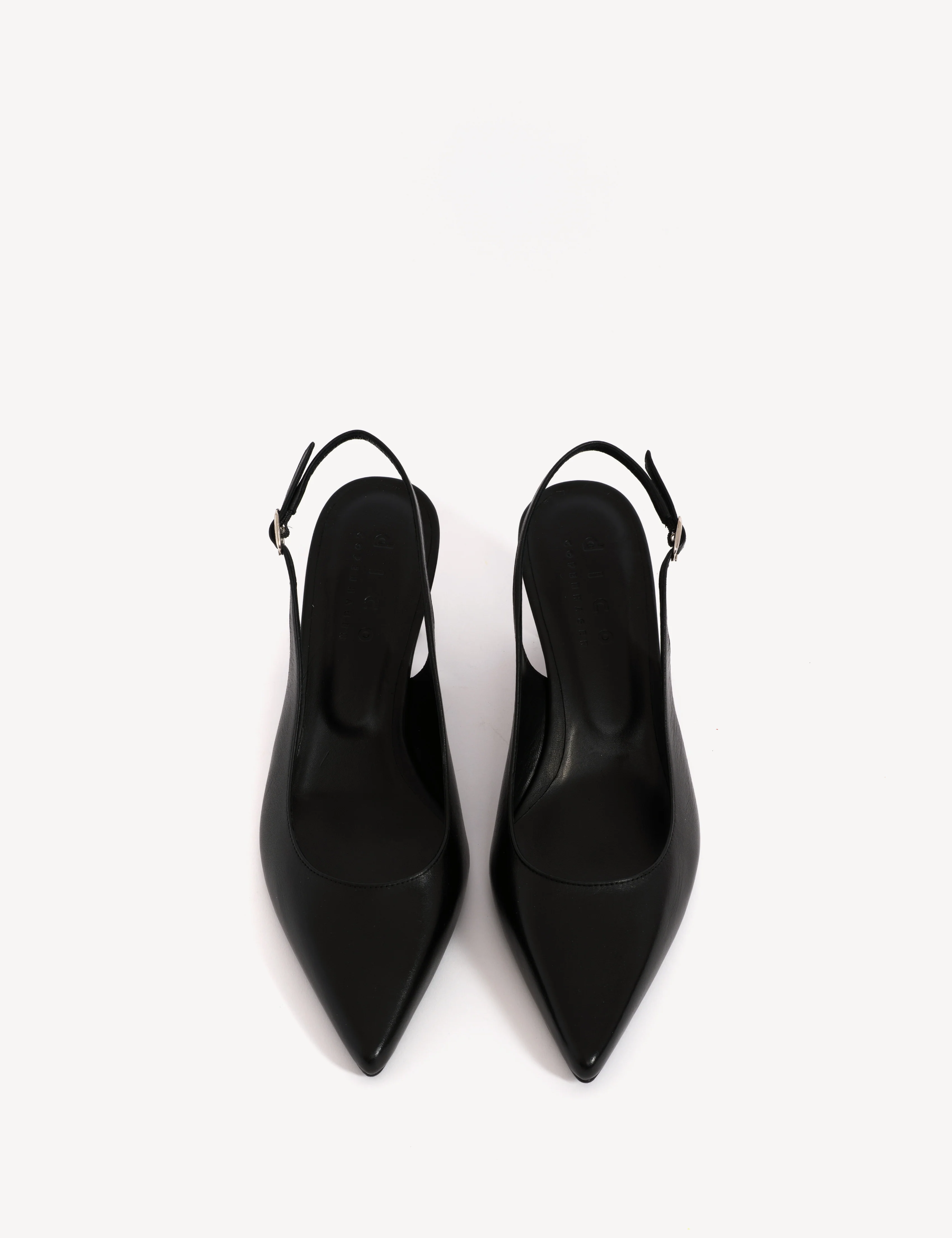 Liz Slingback Pump In Black Calfskin - Image 5