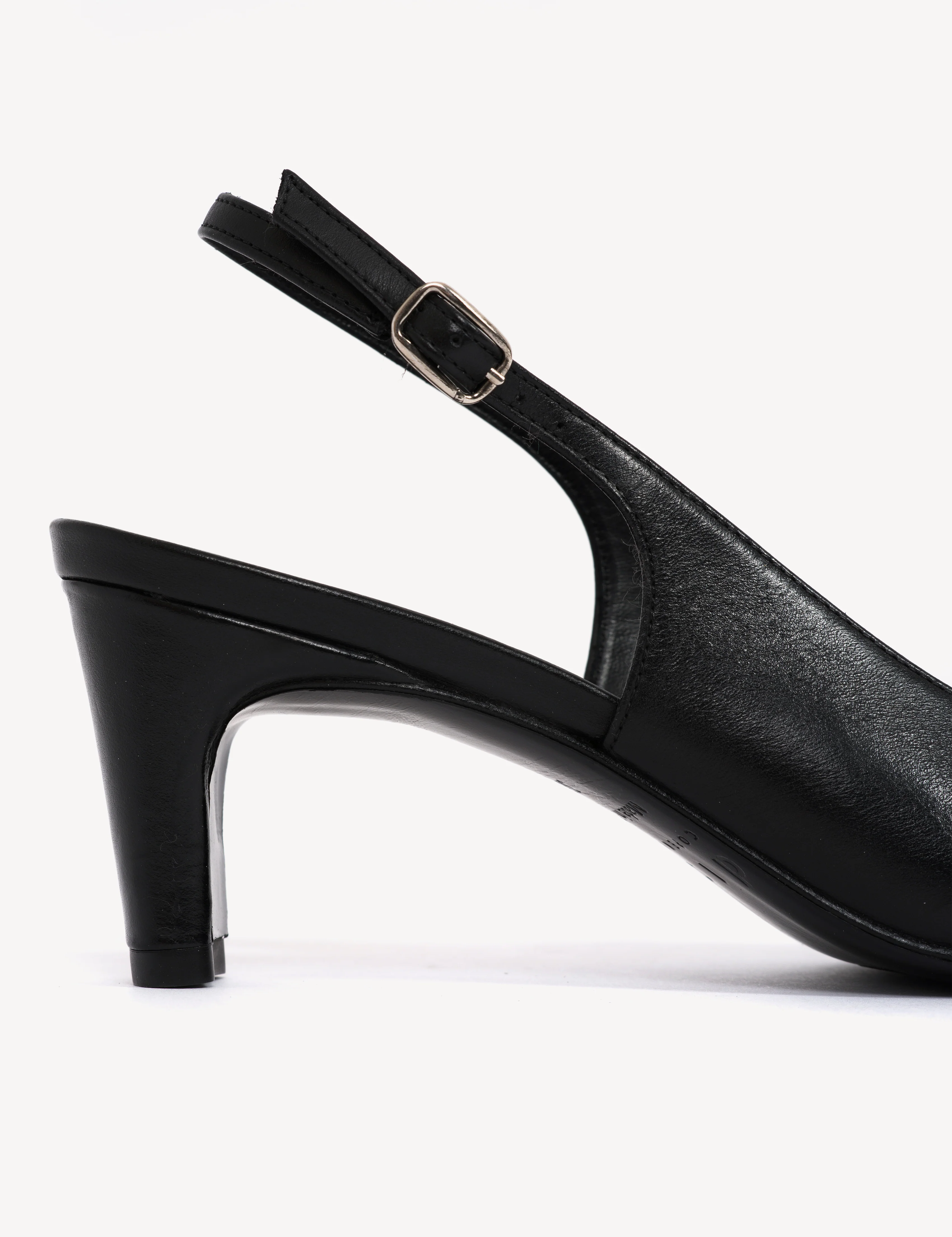 Liz Slingback Pump In Black Calfskin - Image 7