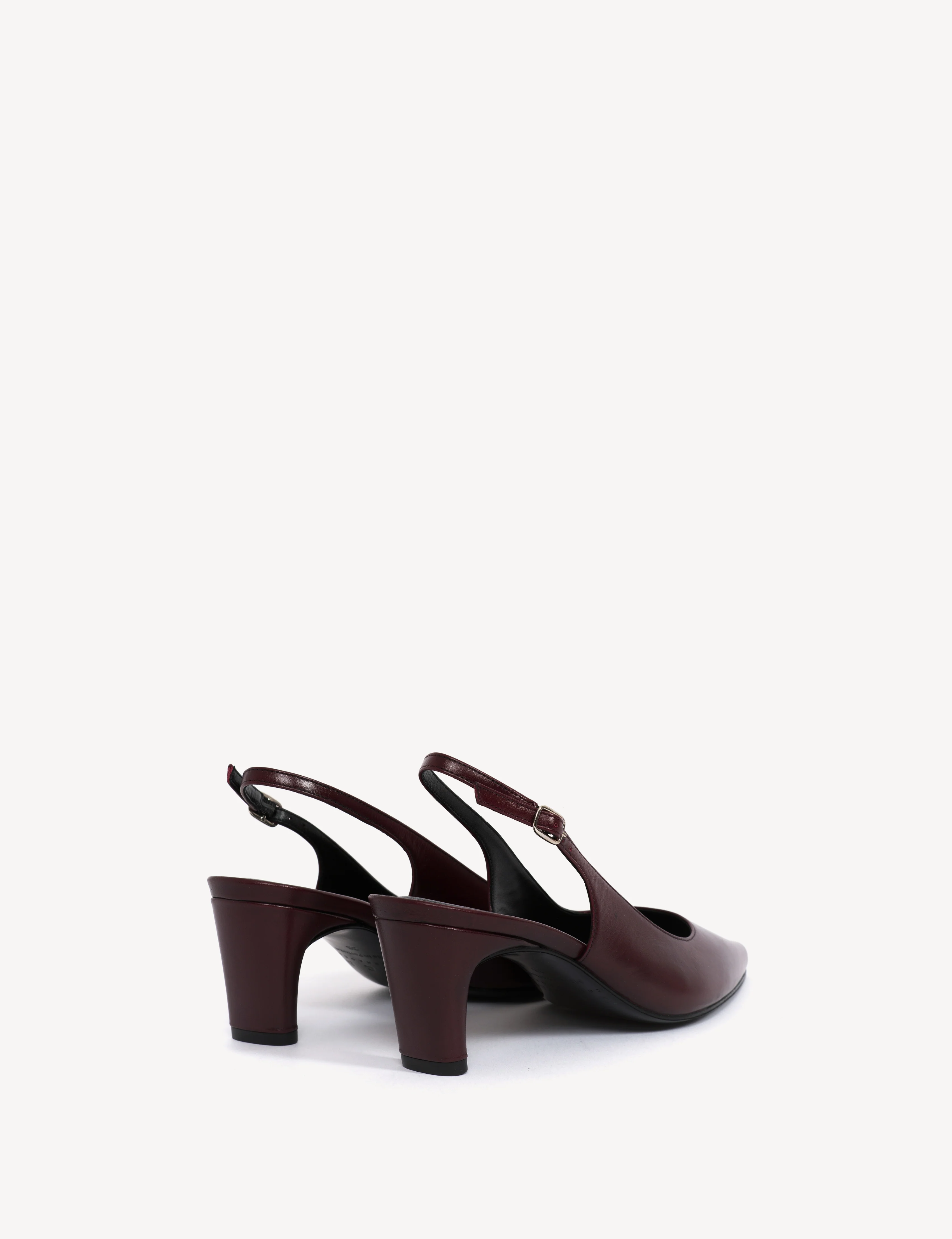 Liz Slingback Pump In Bordeaux Calfskin - Image 4