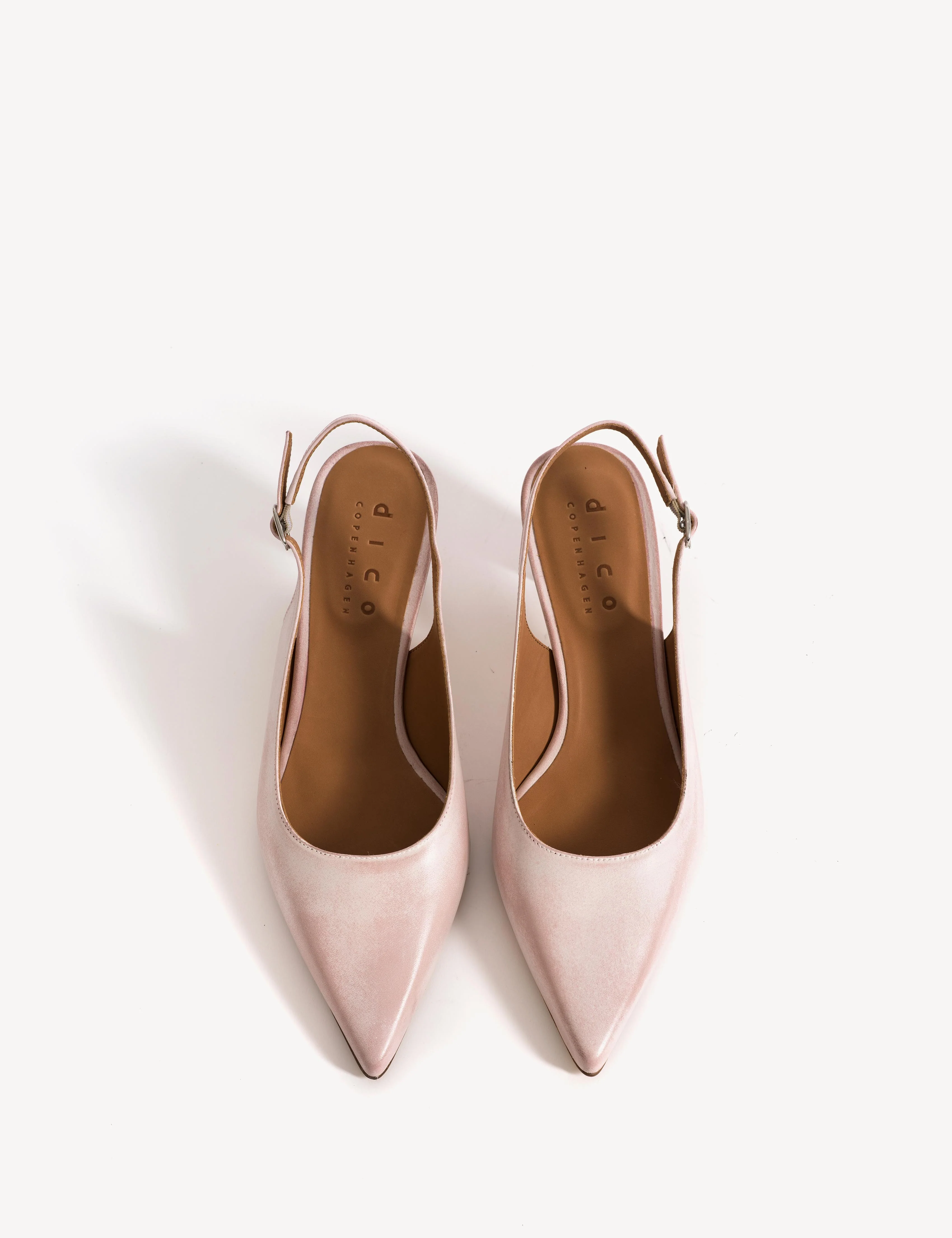 Liz Slingback Pump In Pink Escovado Leather - Image 5