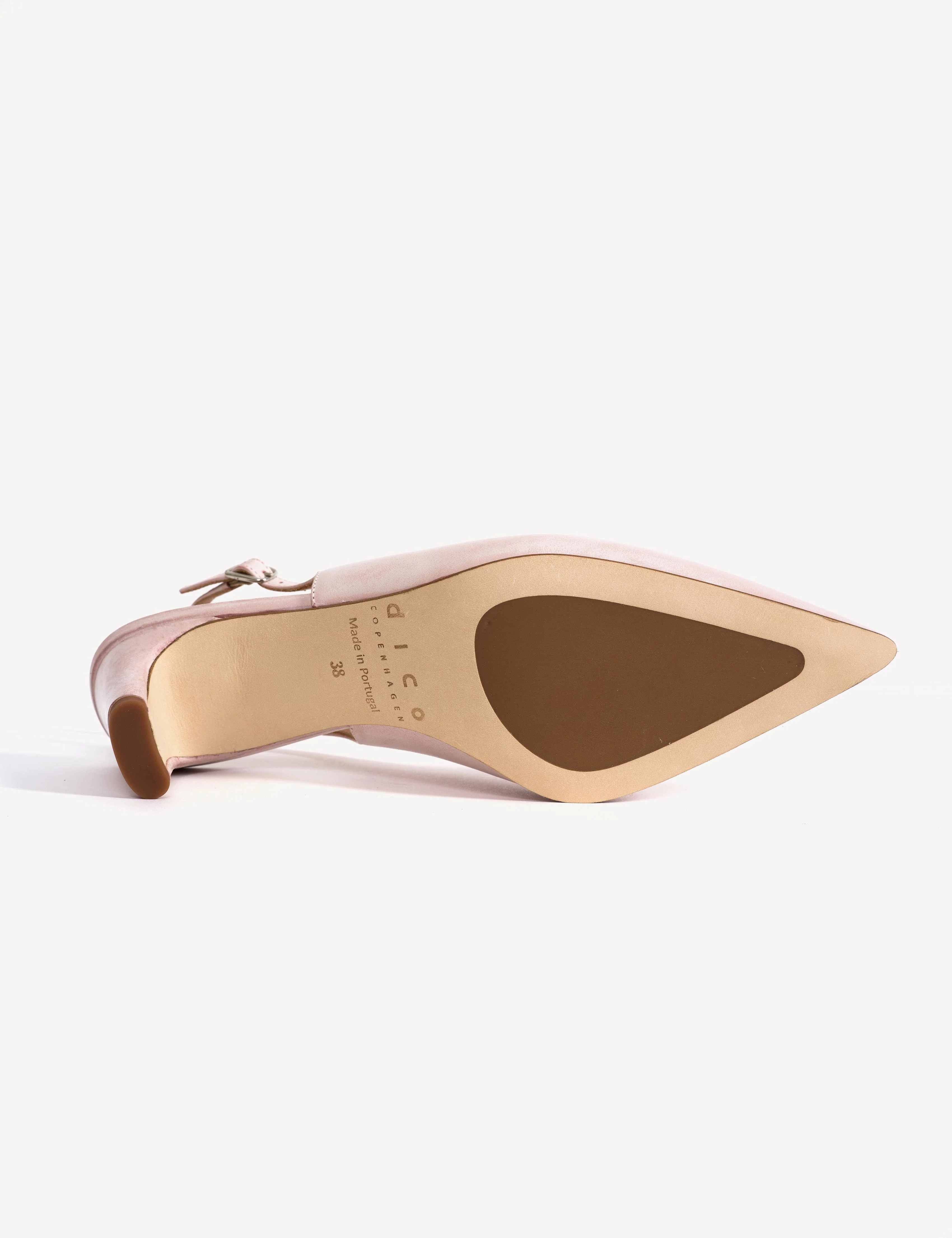 Liz Slingback Pump In Pink Escovado Leather - Image 8