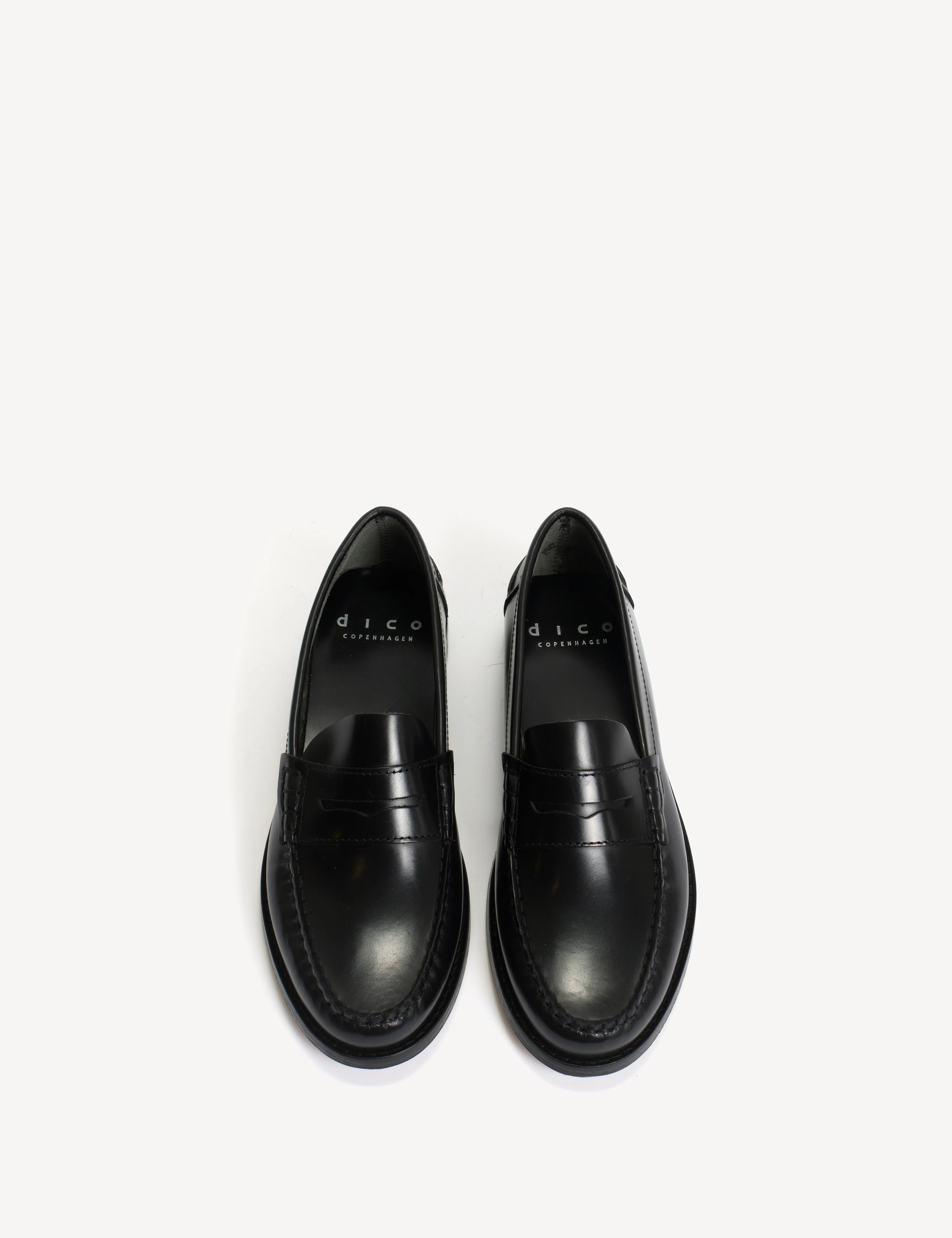 Moccasin Penny Loafer In Black Polido Leather - Image 5