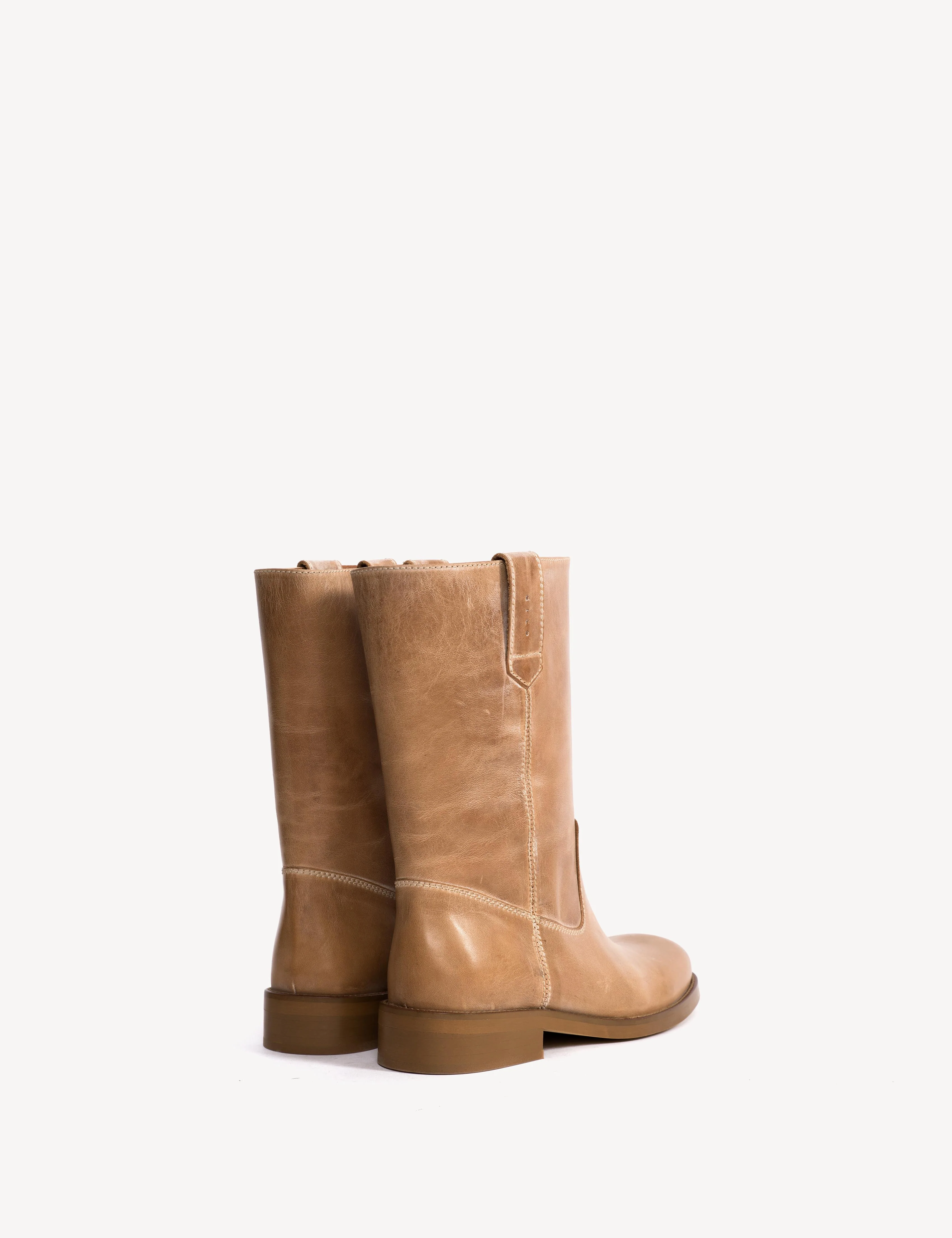 Luca Gaucho Boot In Dark Tan Escovado Leather - Image 3