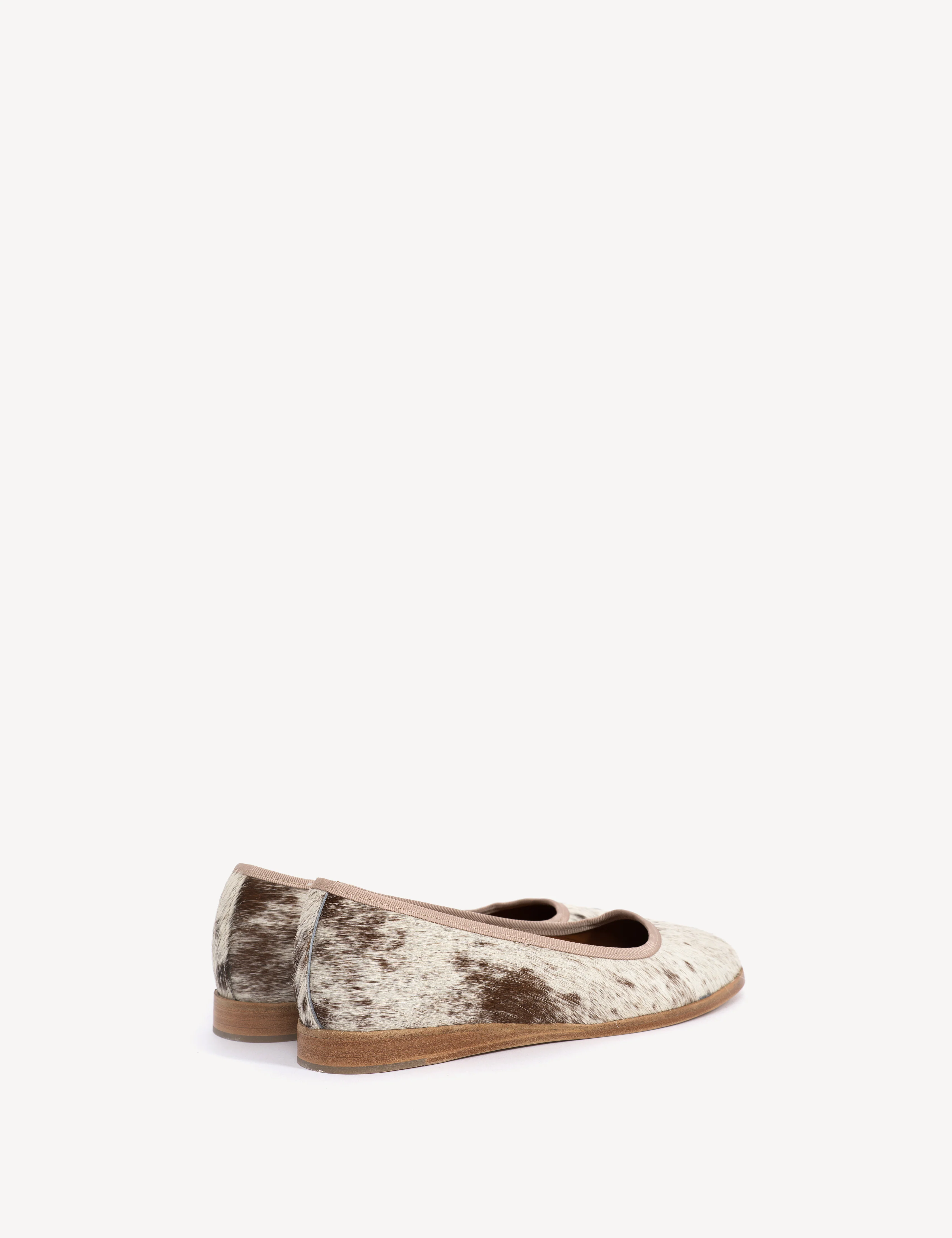 Mari Flats In Brown Shades Cow Fur - Image 4