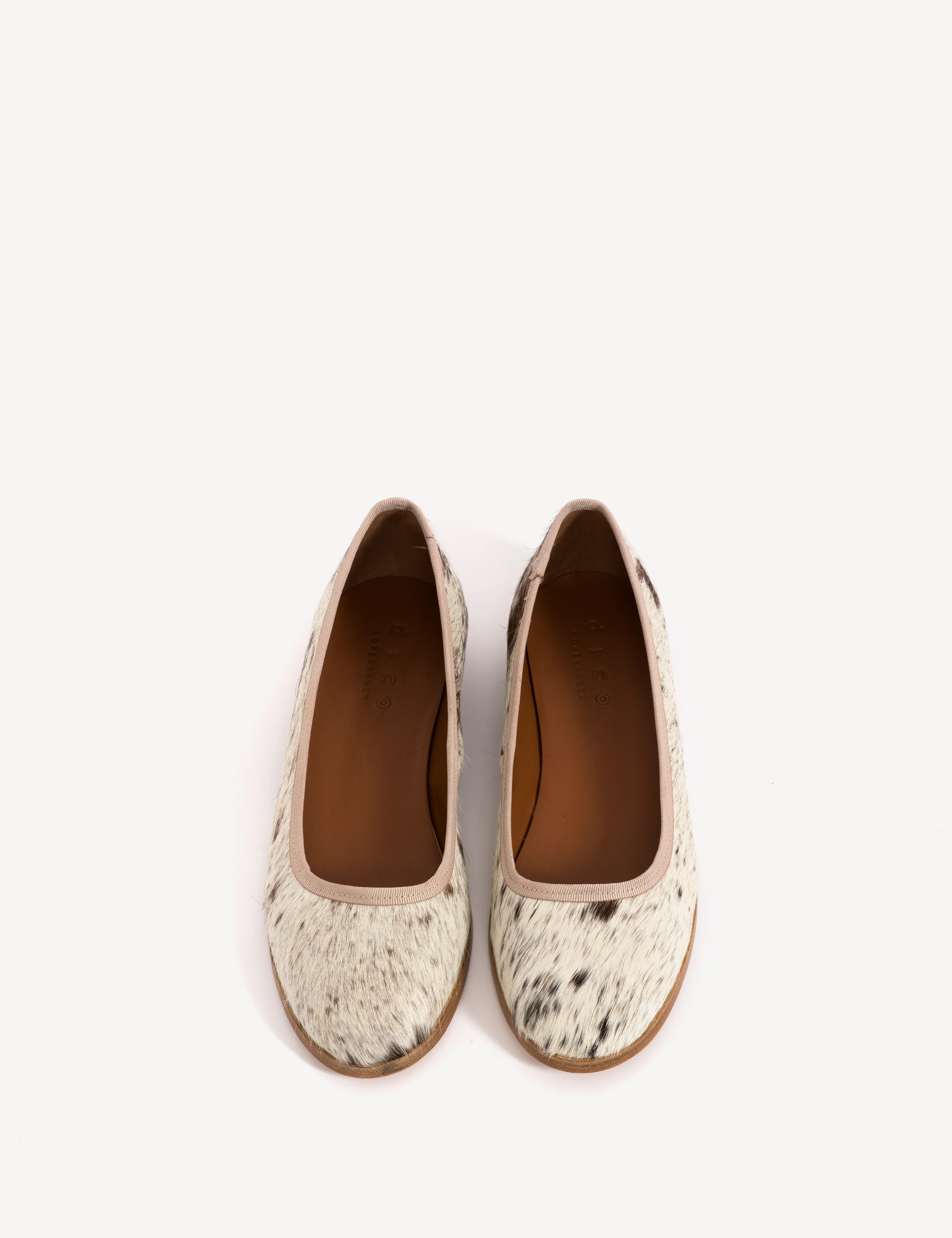 Mari Flats In Brown Shades Cow Fur - Image 5