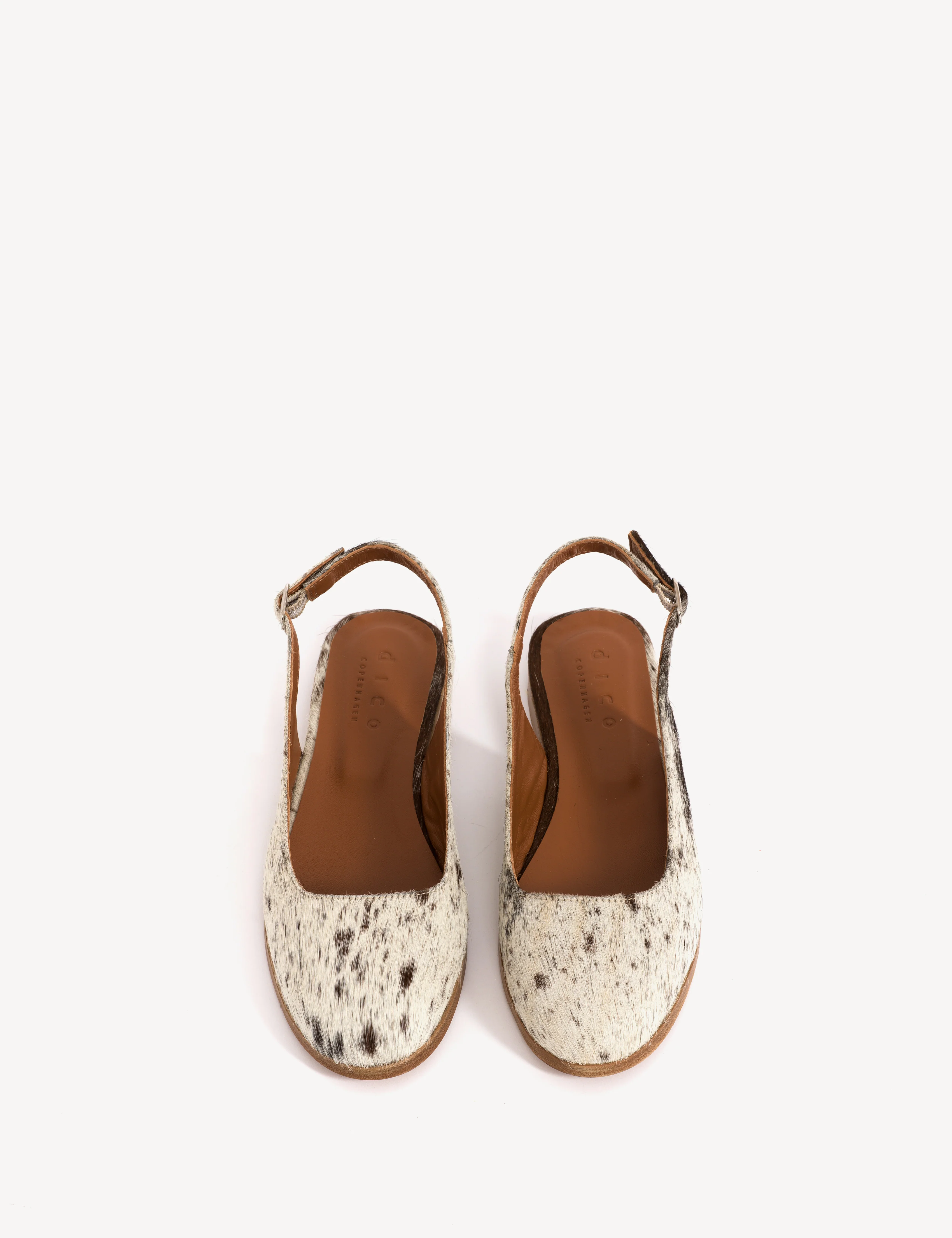 Moa Slingback Flats In Brown Shades Cow Fur - Image 4