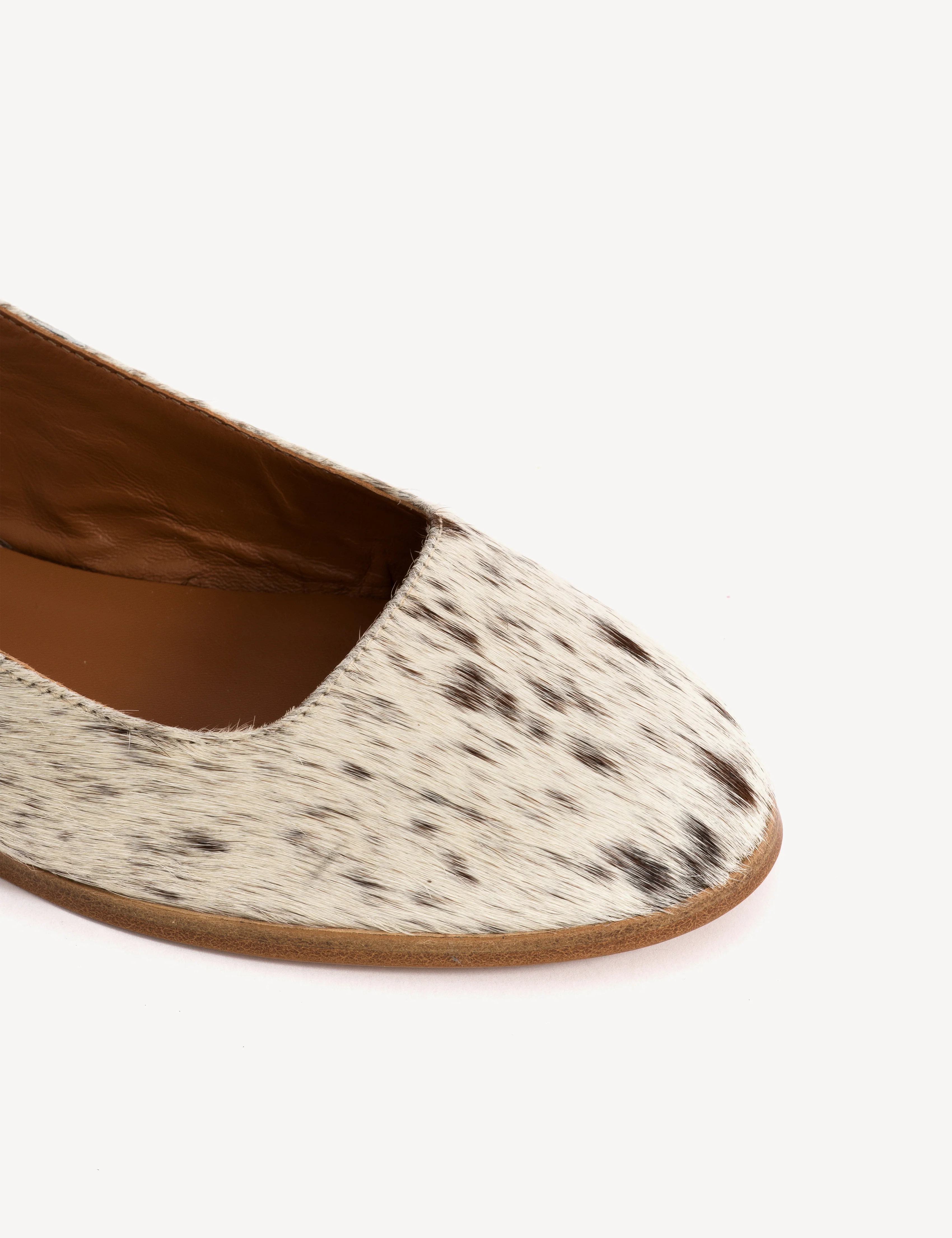 Moa Slingback Flats In Brown Shades Cow Fur - Image 5