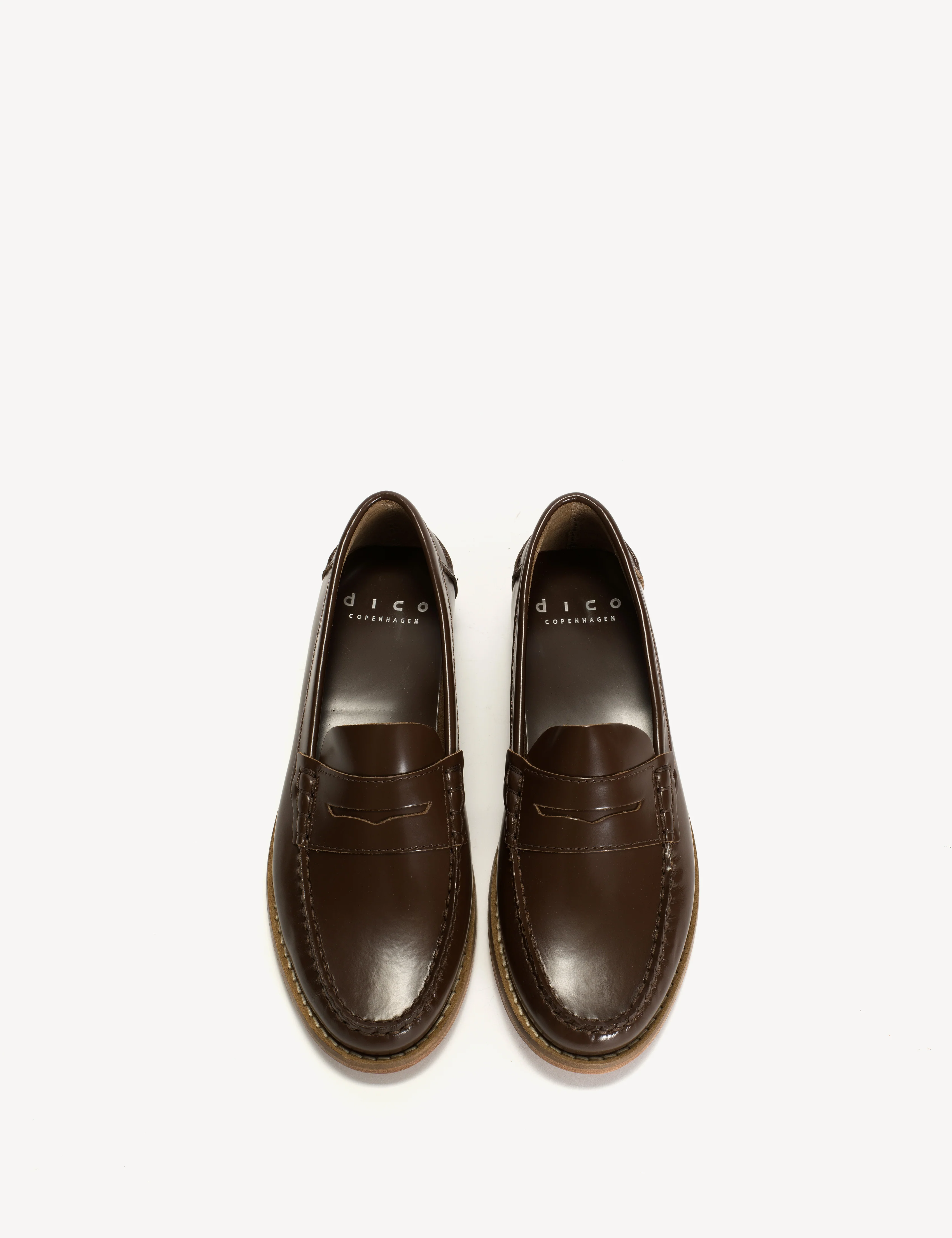 Moccasin Penny Loafer In Brown Polido Leather - Image 5