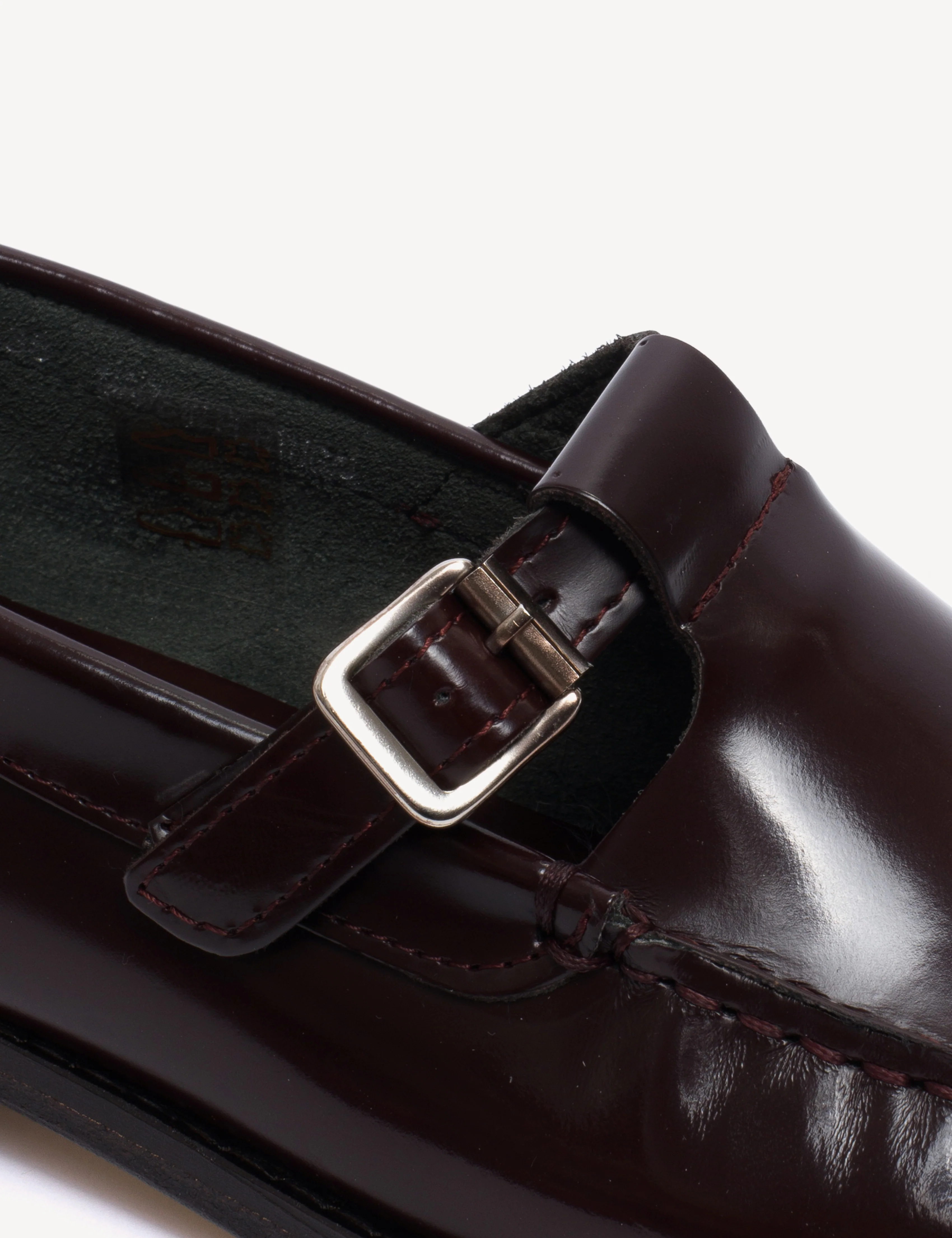 Moccasin T-Bar Loafer In Bordeaux Polido Leather - Image 7