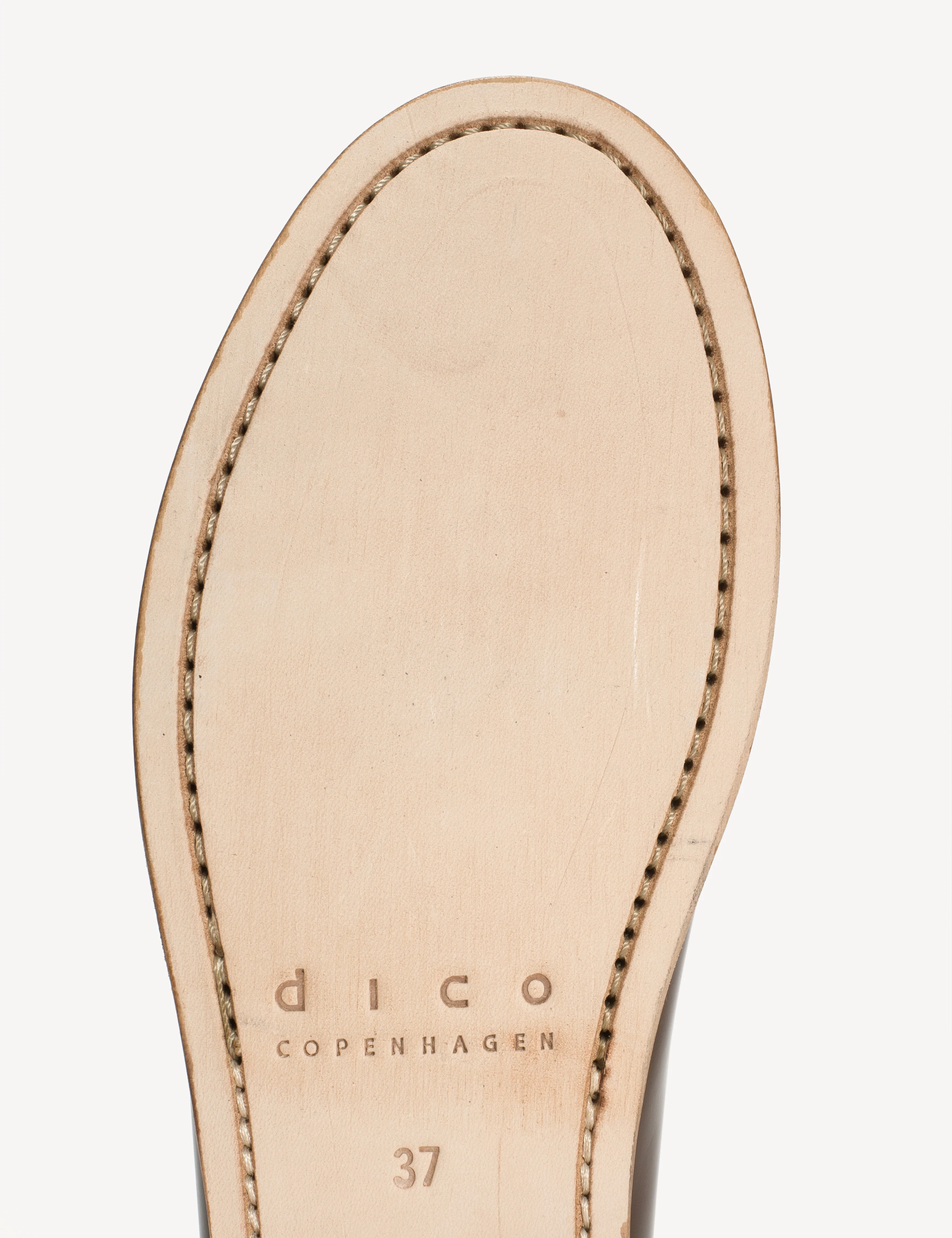 Moccasin T-Bar Loafer In Brown Polido Leather - Image 9