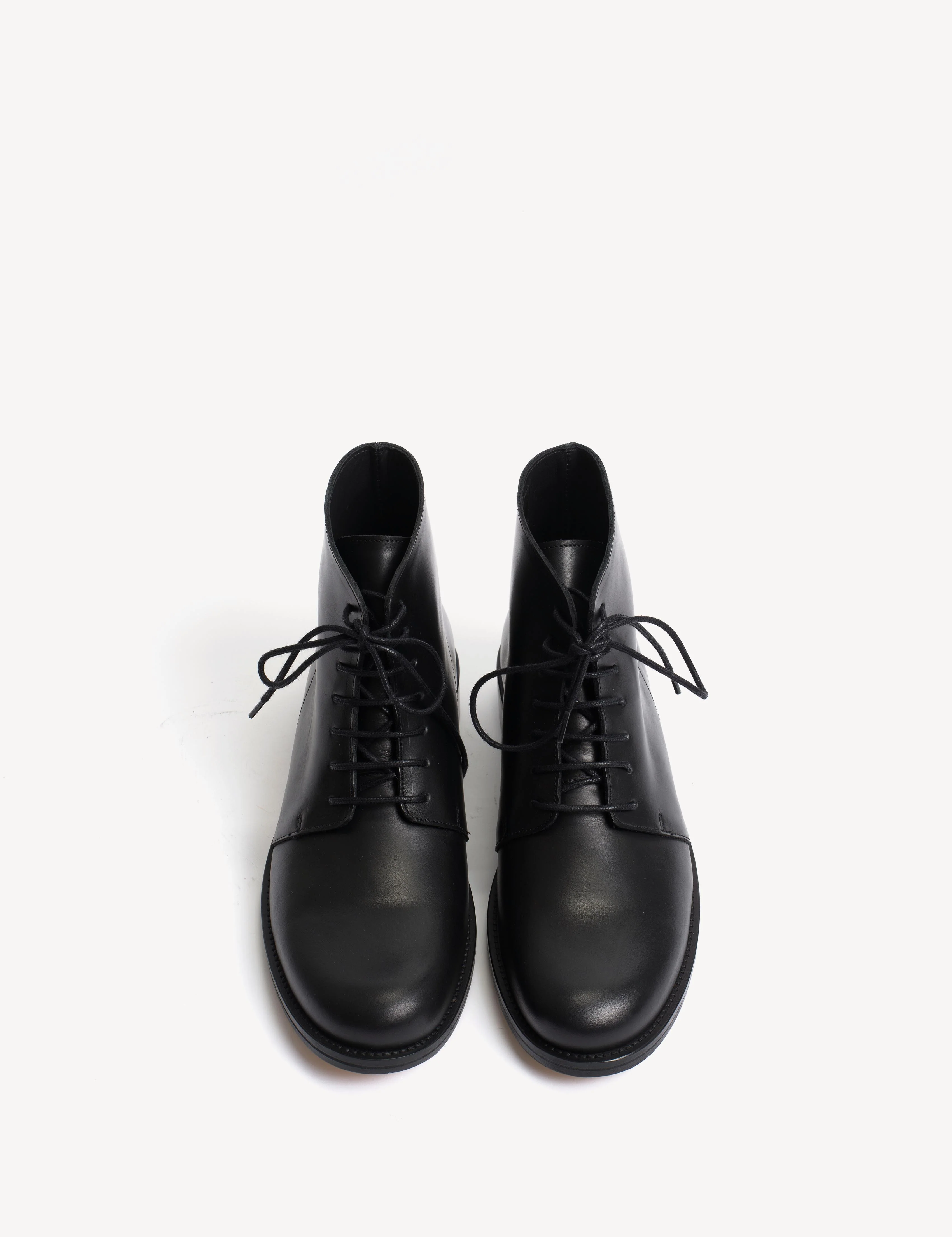 Nico Lace Up Boot In Black Calfskin - Image 4