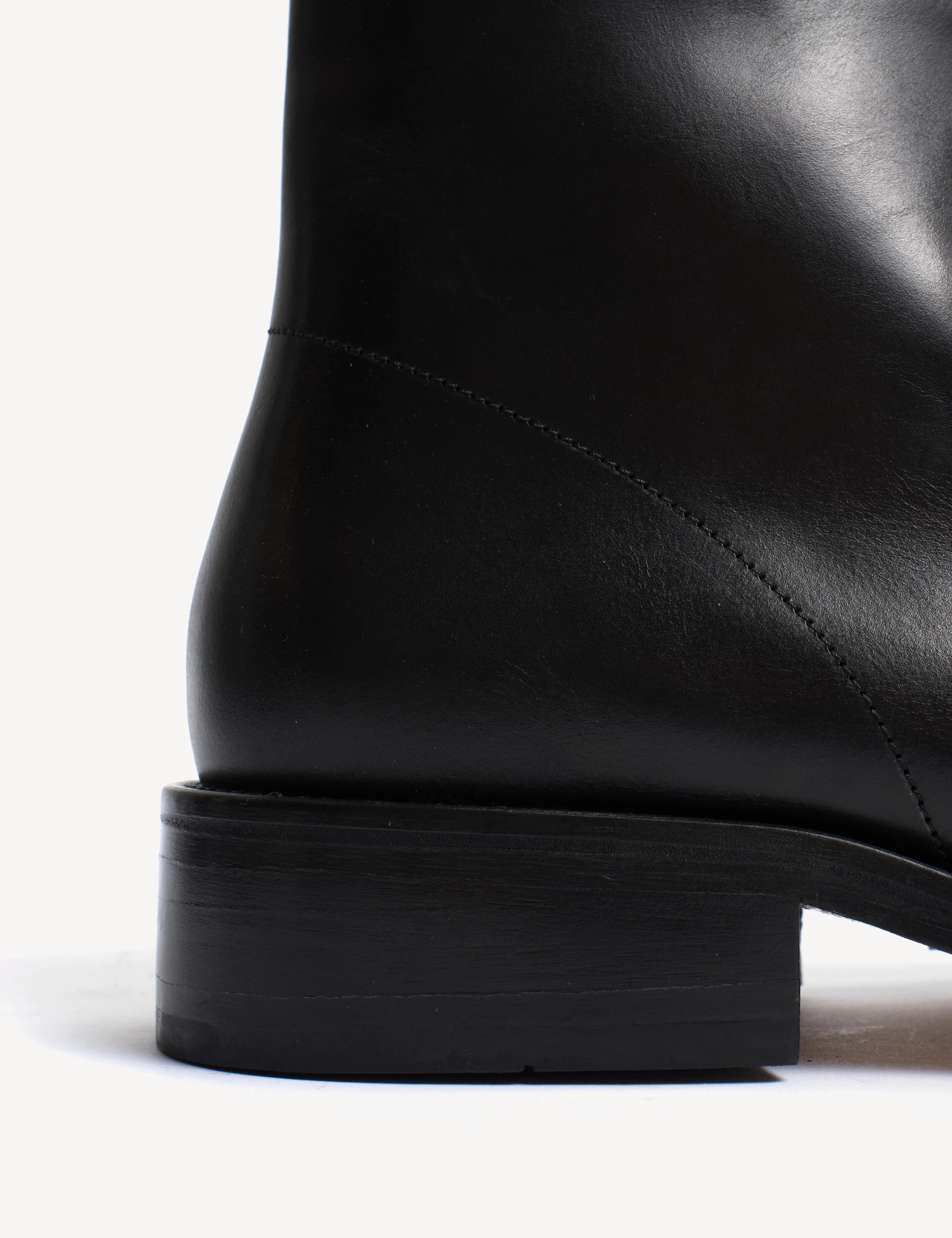 Nico Lace Up Boot In Black Calfskin - Image 7