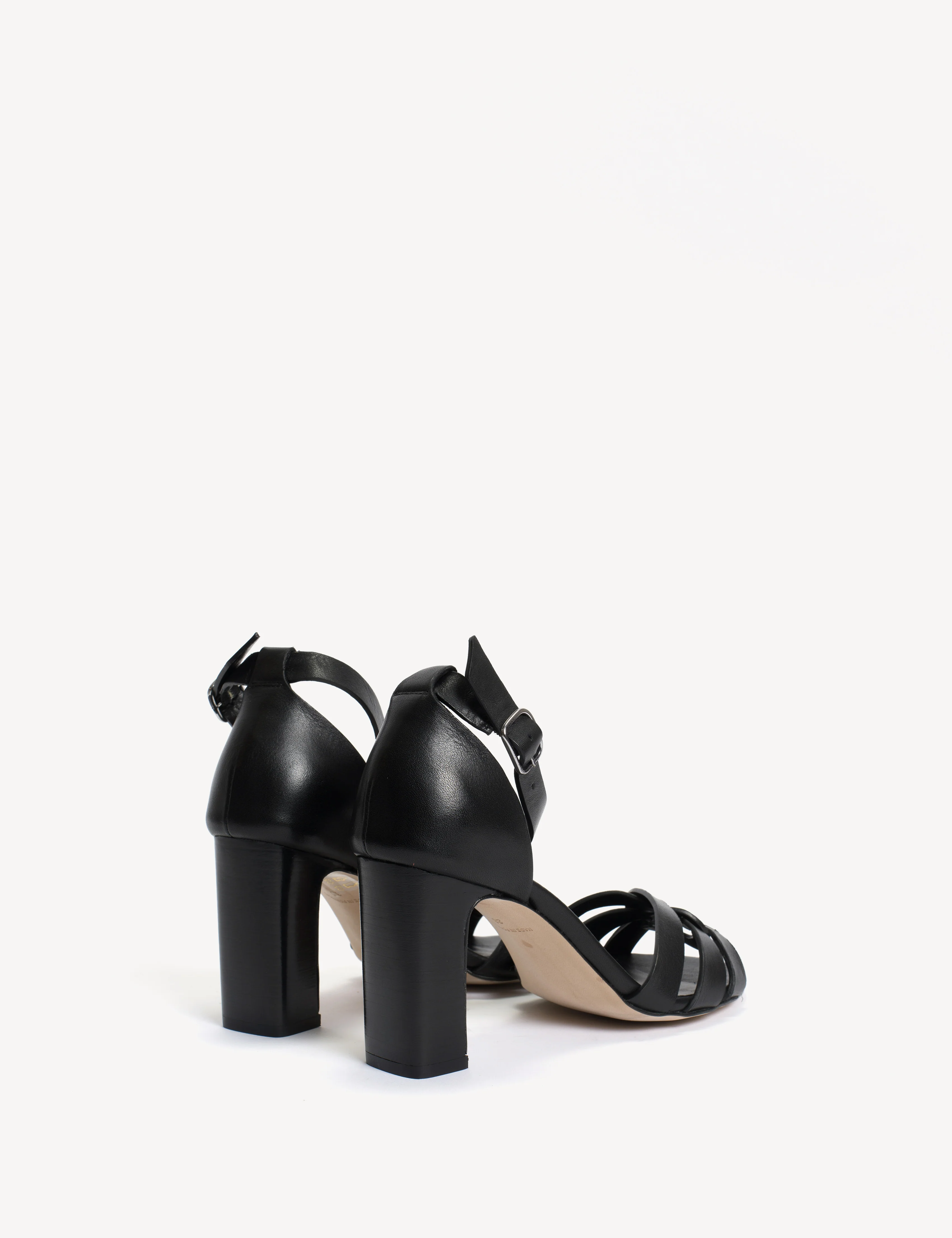 Sasha High Sandal In Black Calfskin - Image 3