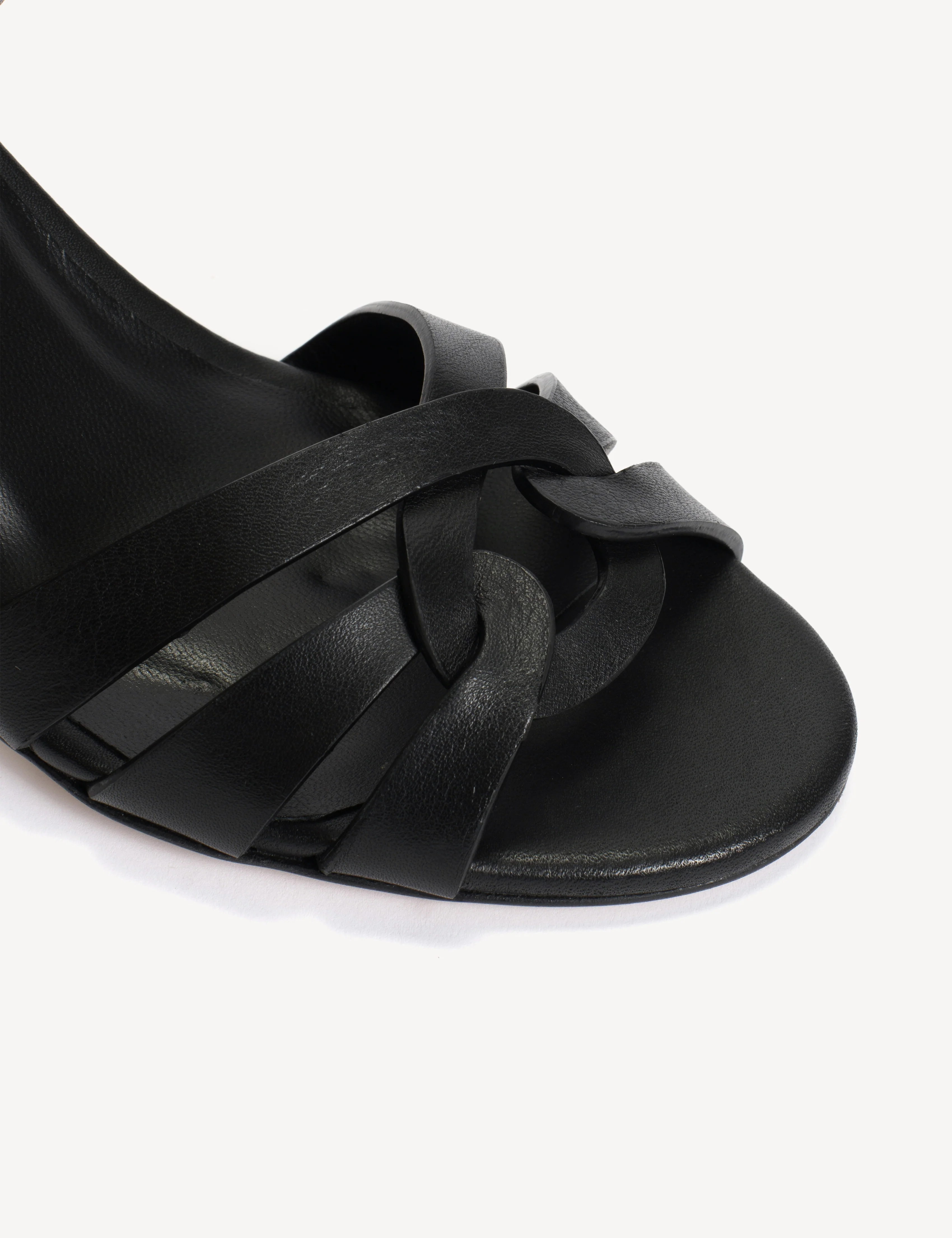 Sasha High Sandal In Black Calfskin - Image 6