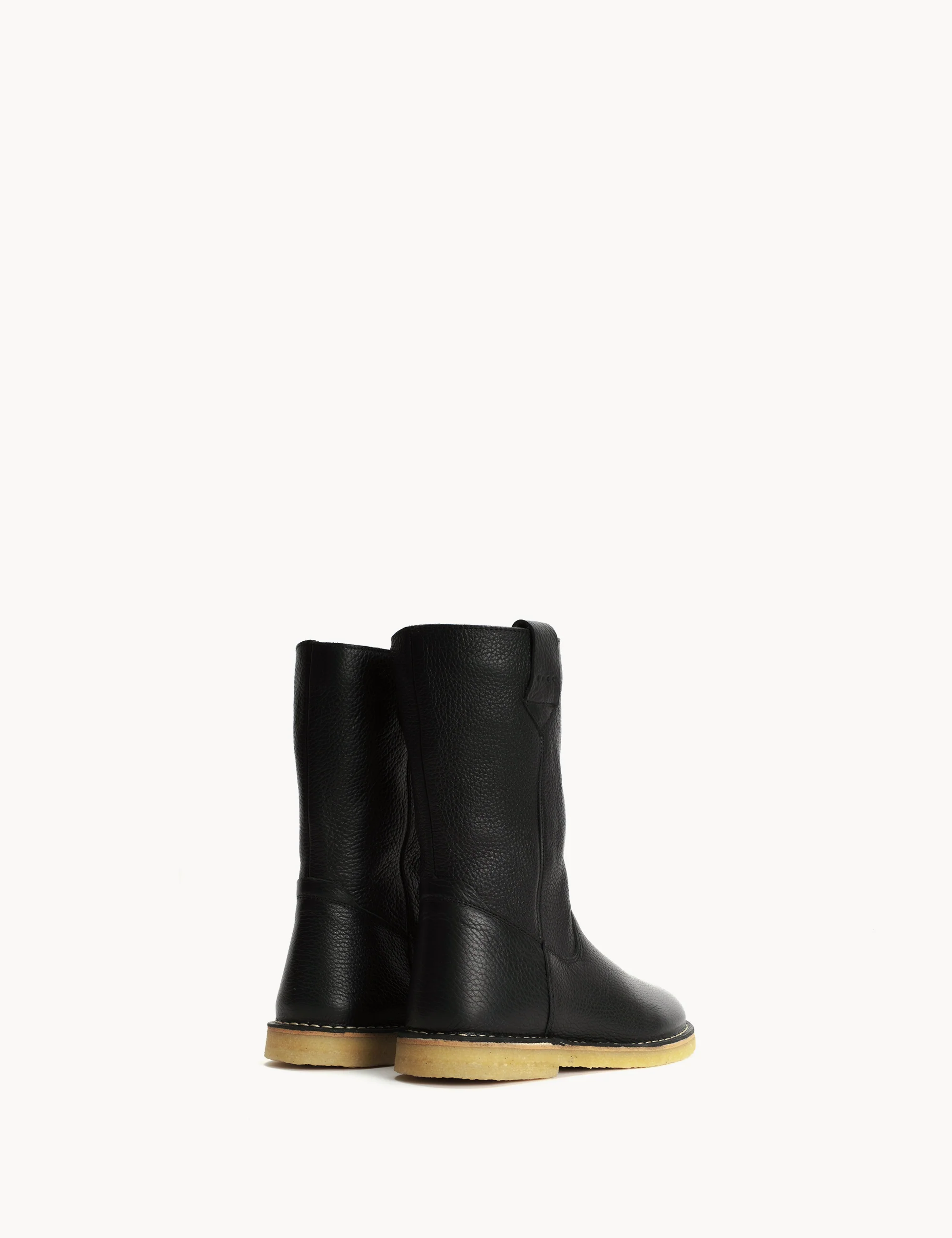 Surf Boot In Black Gravado Leather - Image 3